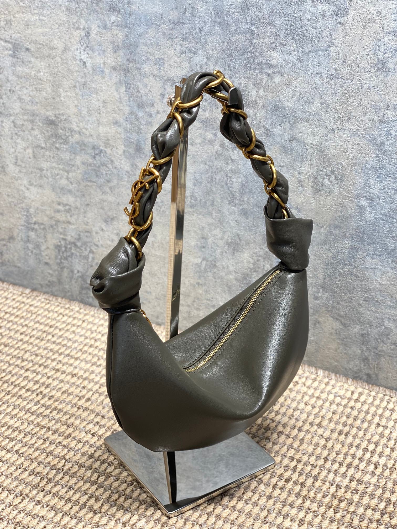 YSL Style Black Leather Top Handle Bag style reference detail image 2 from source 763187
