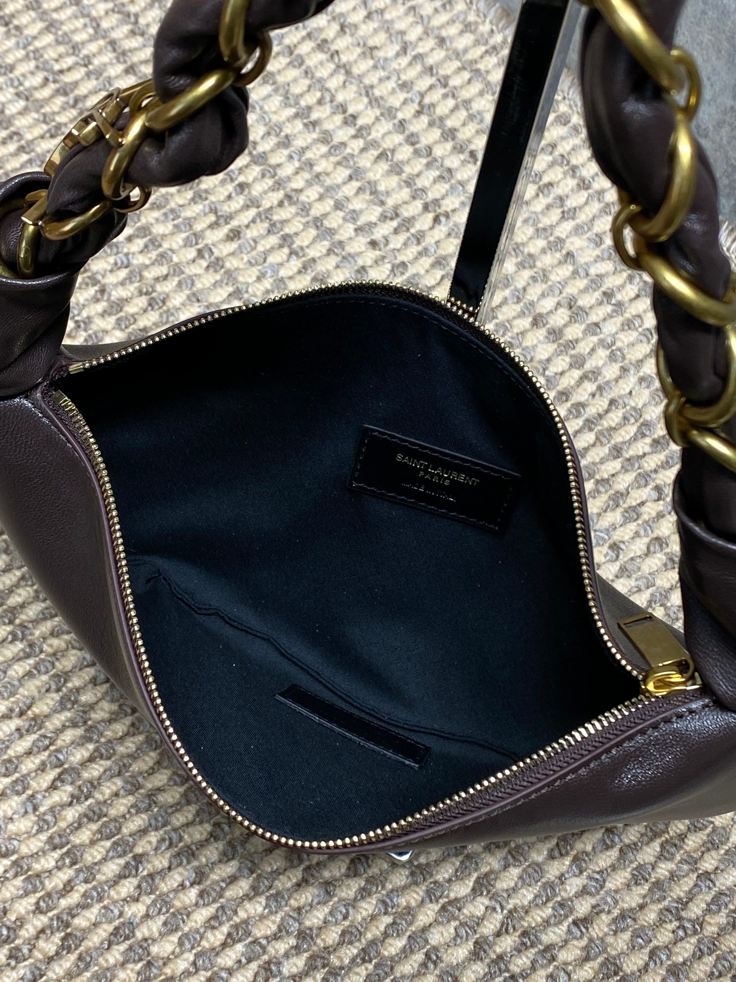YSL Style Black Leather Top Handle Bag style reference detail image 7 from source 763189