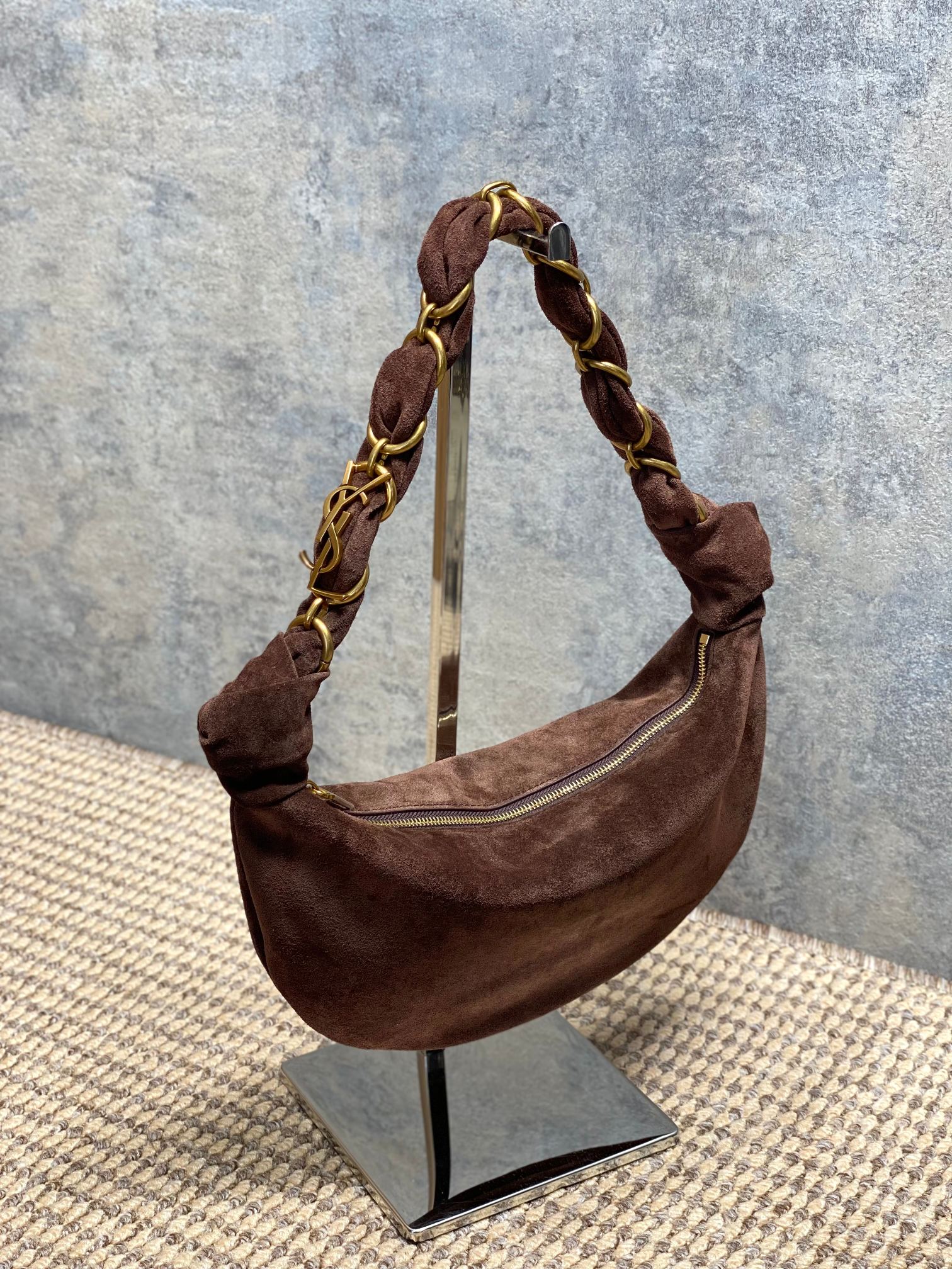 YSL Style Black Leather Top Handle Bag style reference detail image 2 from source 763196