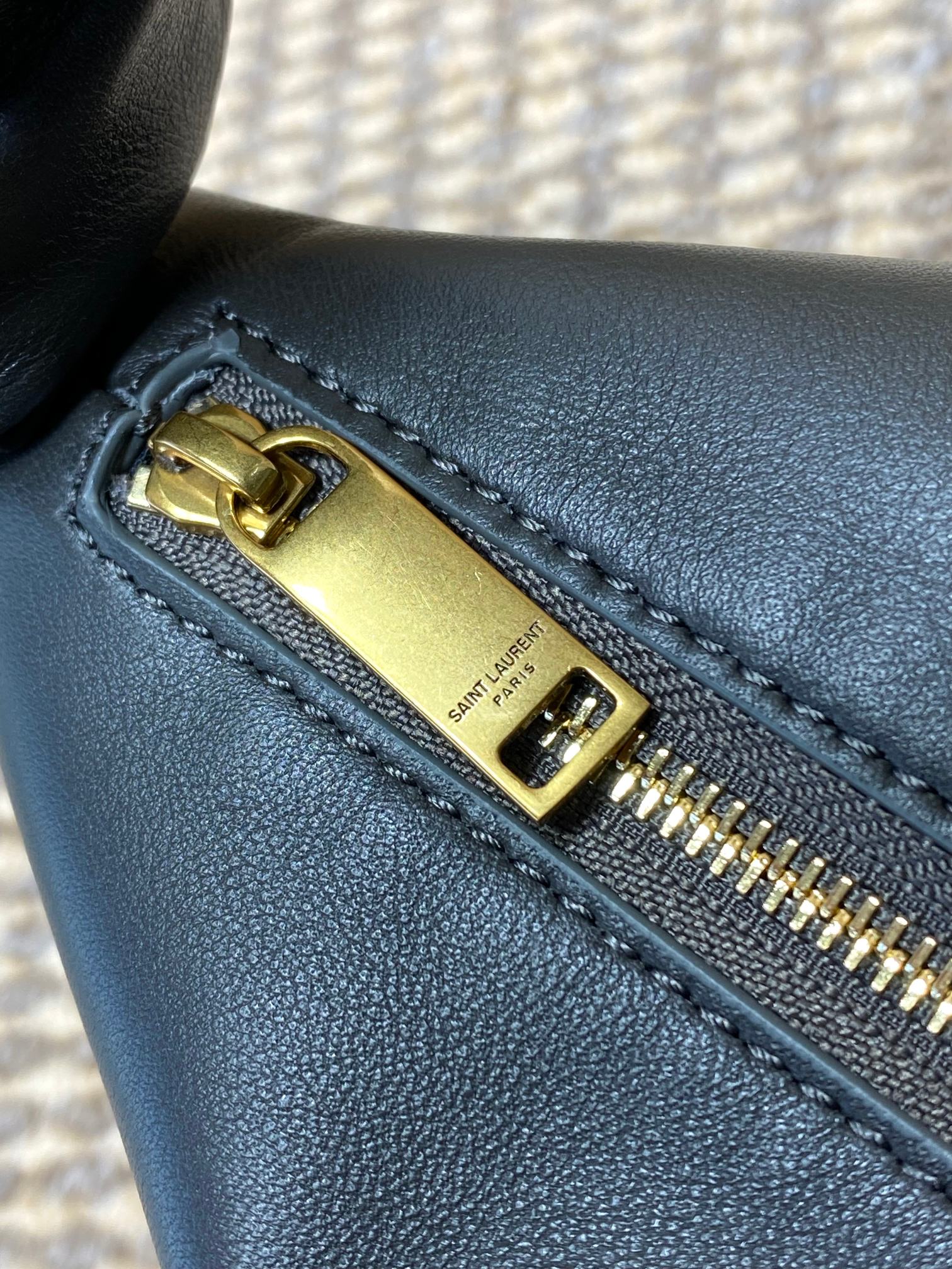 YSL Style Grey Leather Crossbody Bag style reference detail image 7 from source 763179