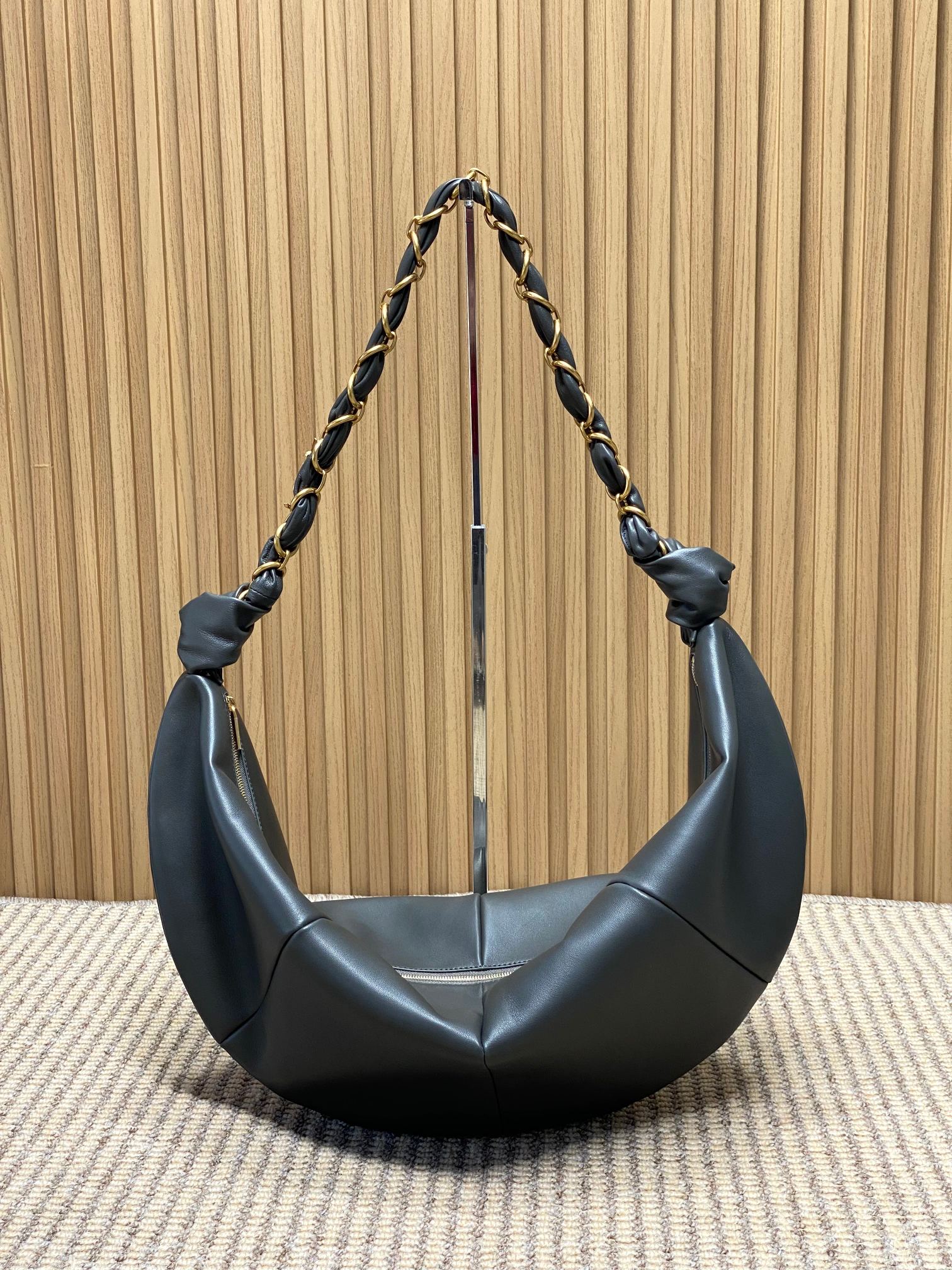 YSL Style Grey Leather Crossbody Bag style reference detail image 3 from source 763179