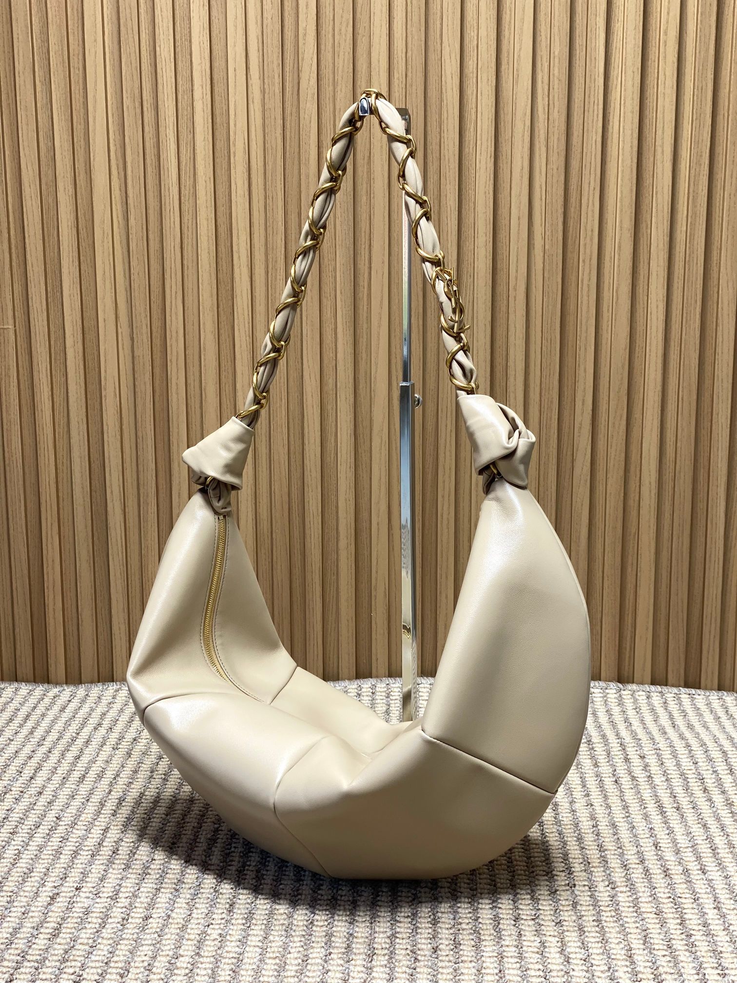 YSL Style Beige Leather Crossbody Bag Lookbook Reference image 2