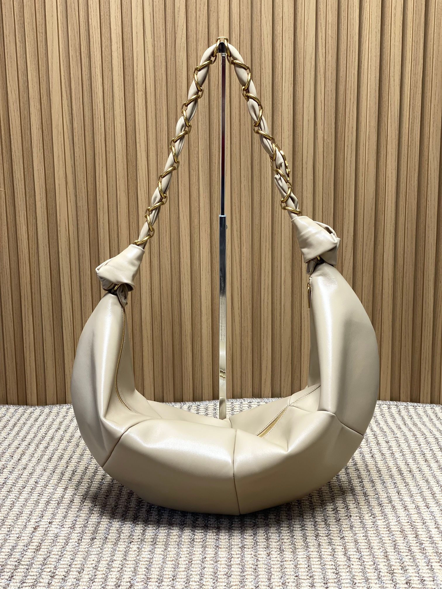YSL Style Beige Leather Crossbody Bag Lookbook Reference image 1