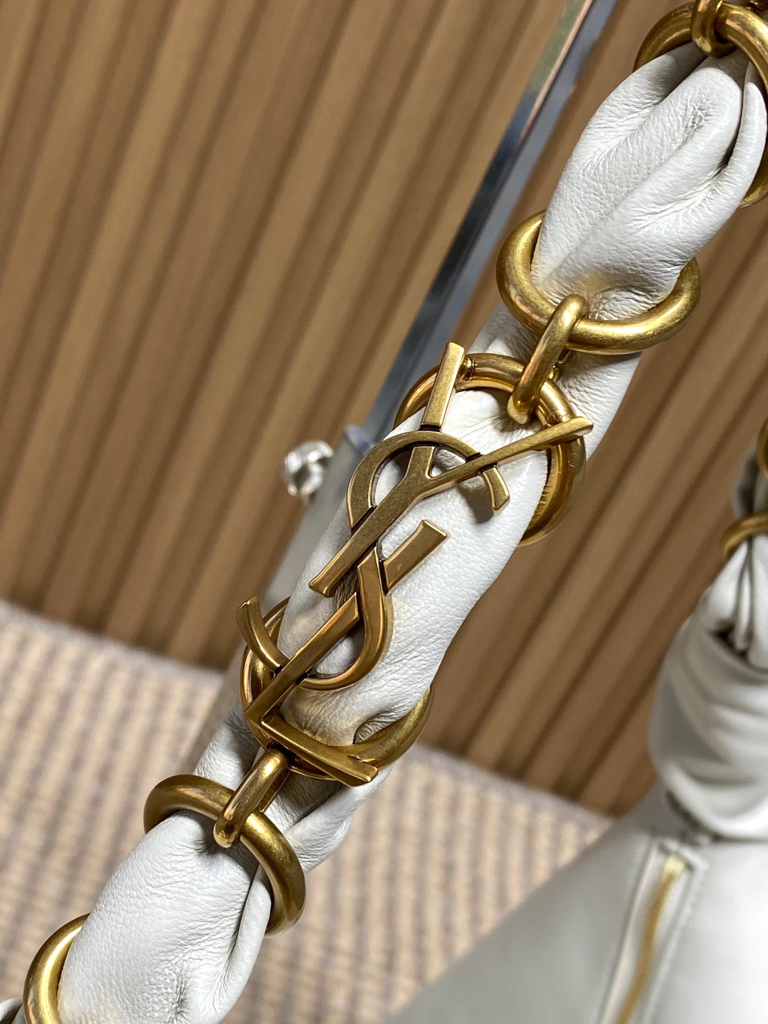 YSL Style Grey Leather Crossbody Bag style reference detail image 6 from source 763182