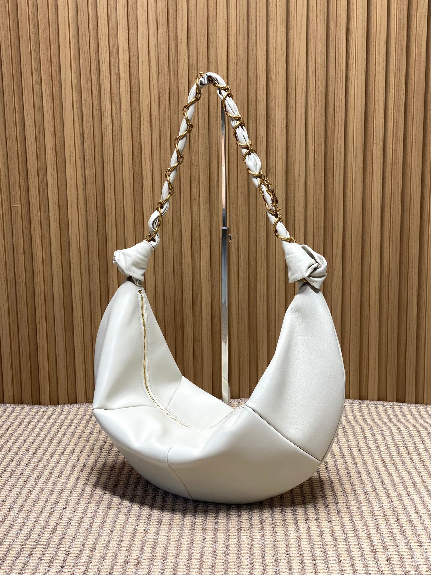YSL Style Grey Leather Crossbody Bag style reference detail image 2 from source 763182