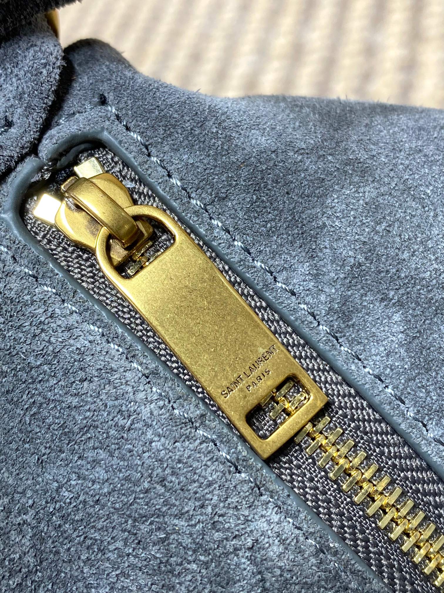 YSL Style Grey Leather Crossbody Bag style reference detail image 7 from source 763186