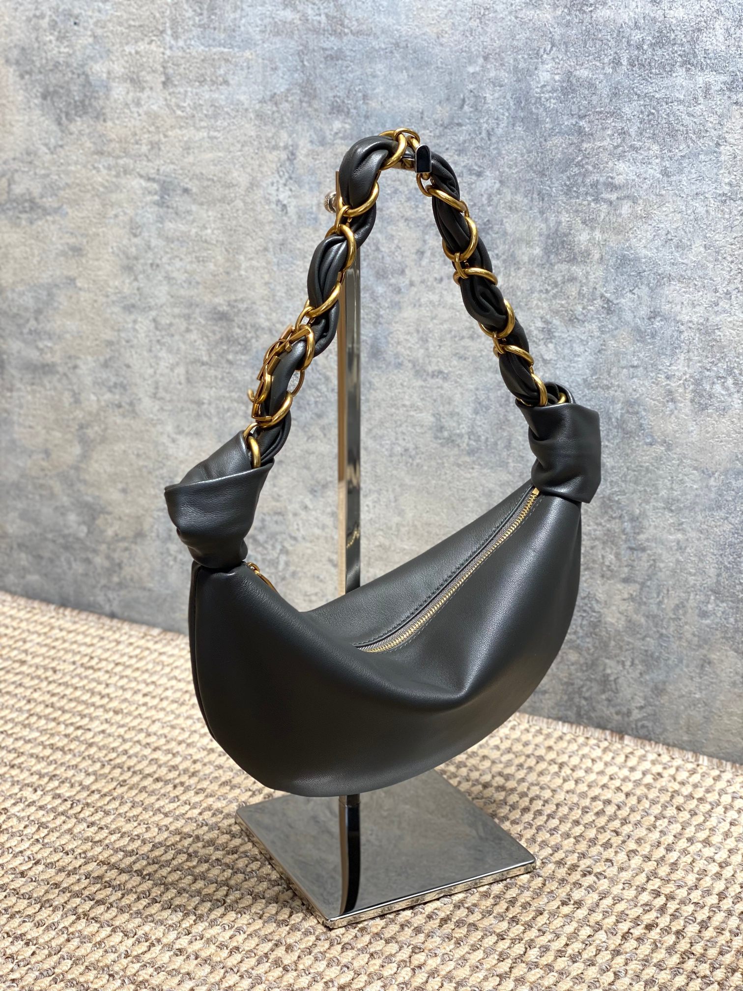YSL Style Black Leather Top Handle Bag style reference detail image 2 from source 763190