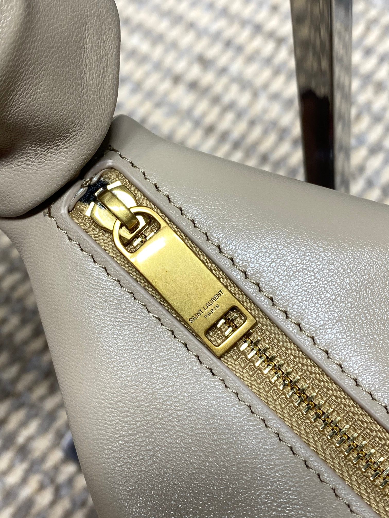 YSL Style Black Leather Top Handle Bag style reference detail image 6 from source 763191