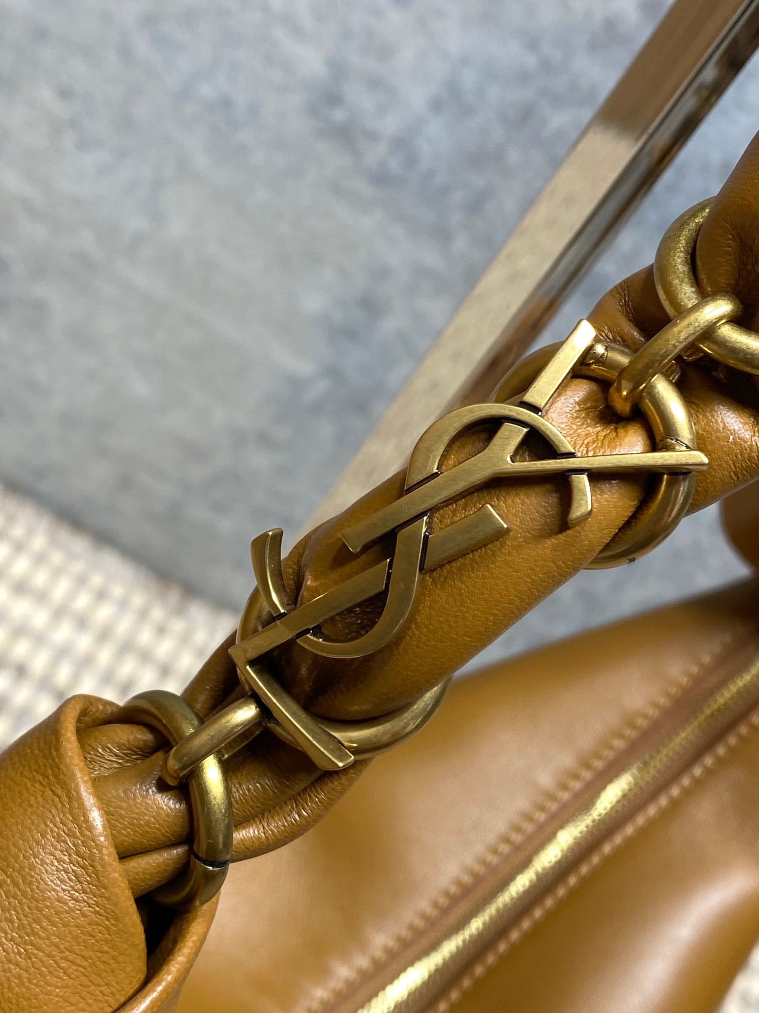 YSL Style Black Leather Top Handle Bag style reference detail image 7 from source 763192