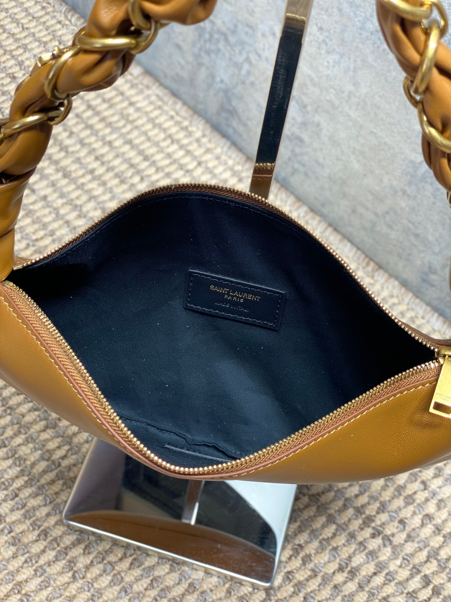 YSL Style Black Leather Top Handle Bag style reference detail image 8 from source 763192