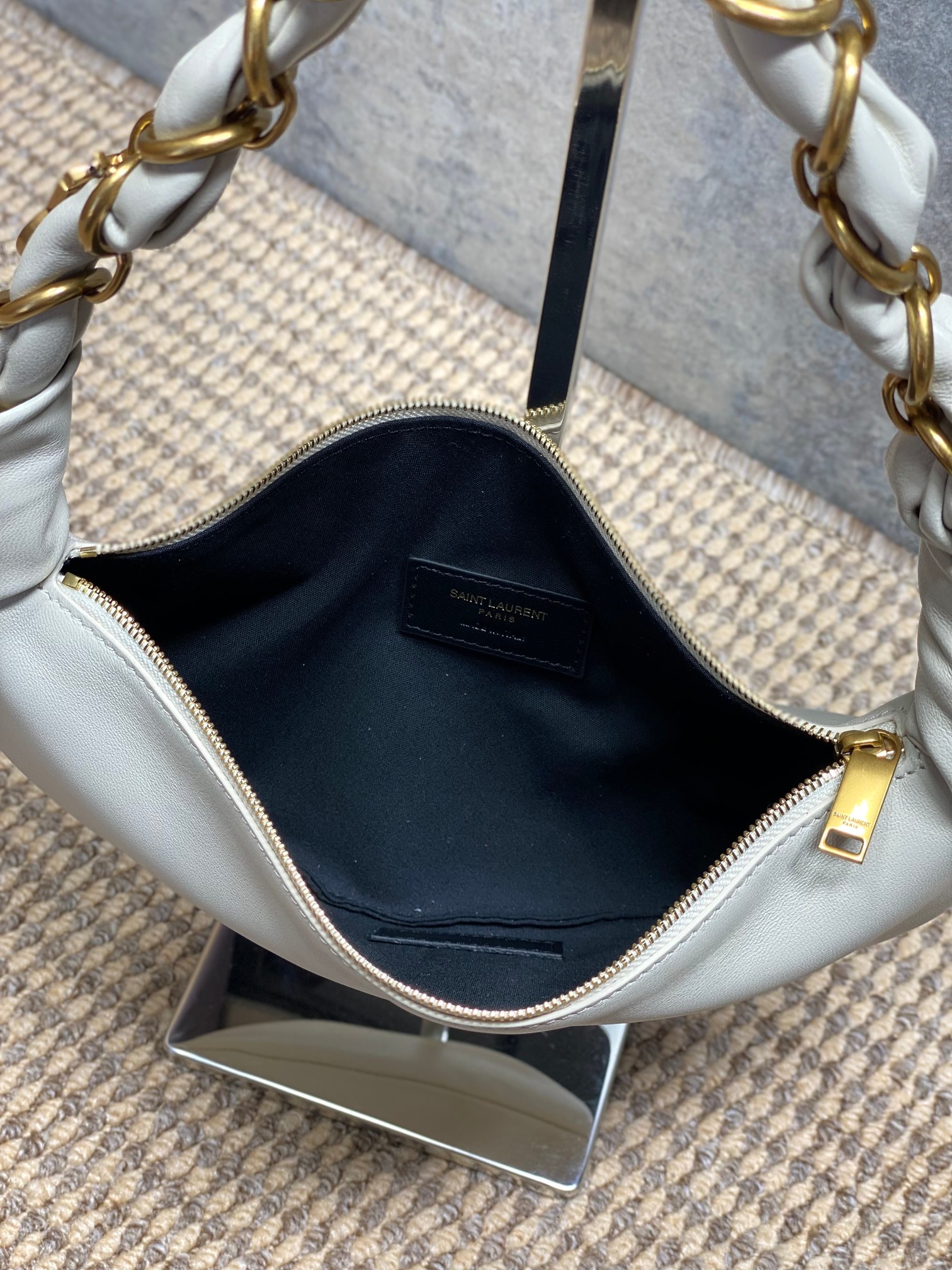 YSL Style Black Leather Top Handle Bag style reference detail image 8 from source 763193