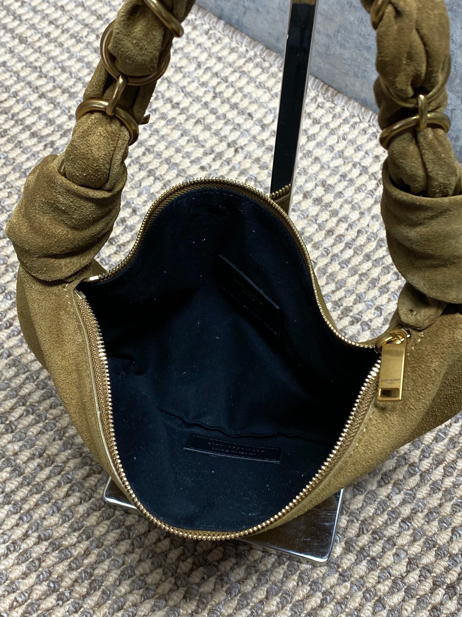 YSL Style Black Leather Top Handle Bag style reference detail image 8 from source 763197