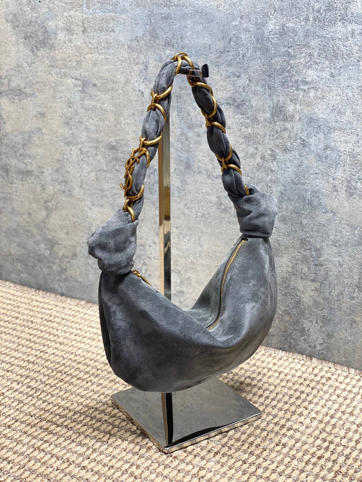 YSL Style Black Leather Top Handle Bag style reference detail image 2 from source 763198