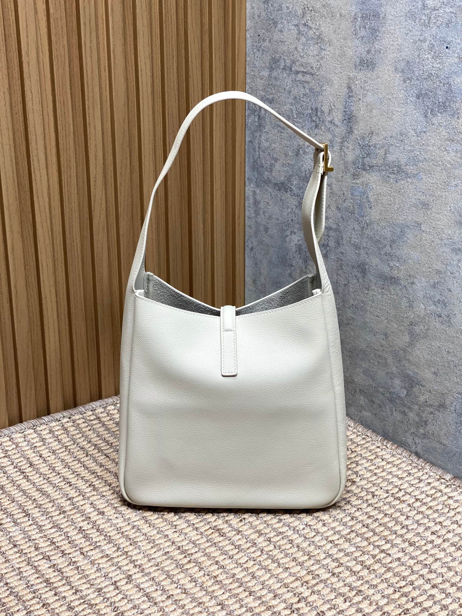 YSL Style White Leather Hobo Bag style reference detail image 3 from source 763078
