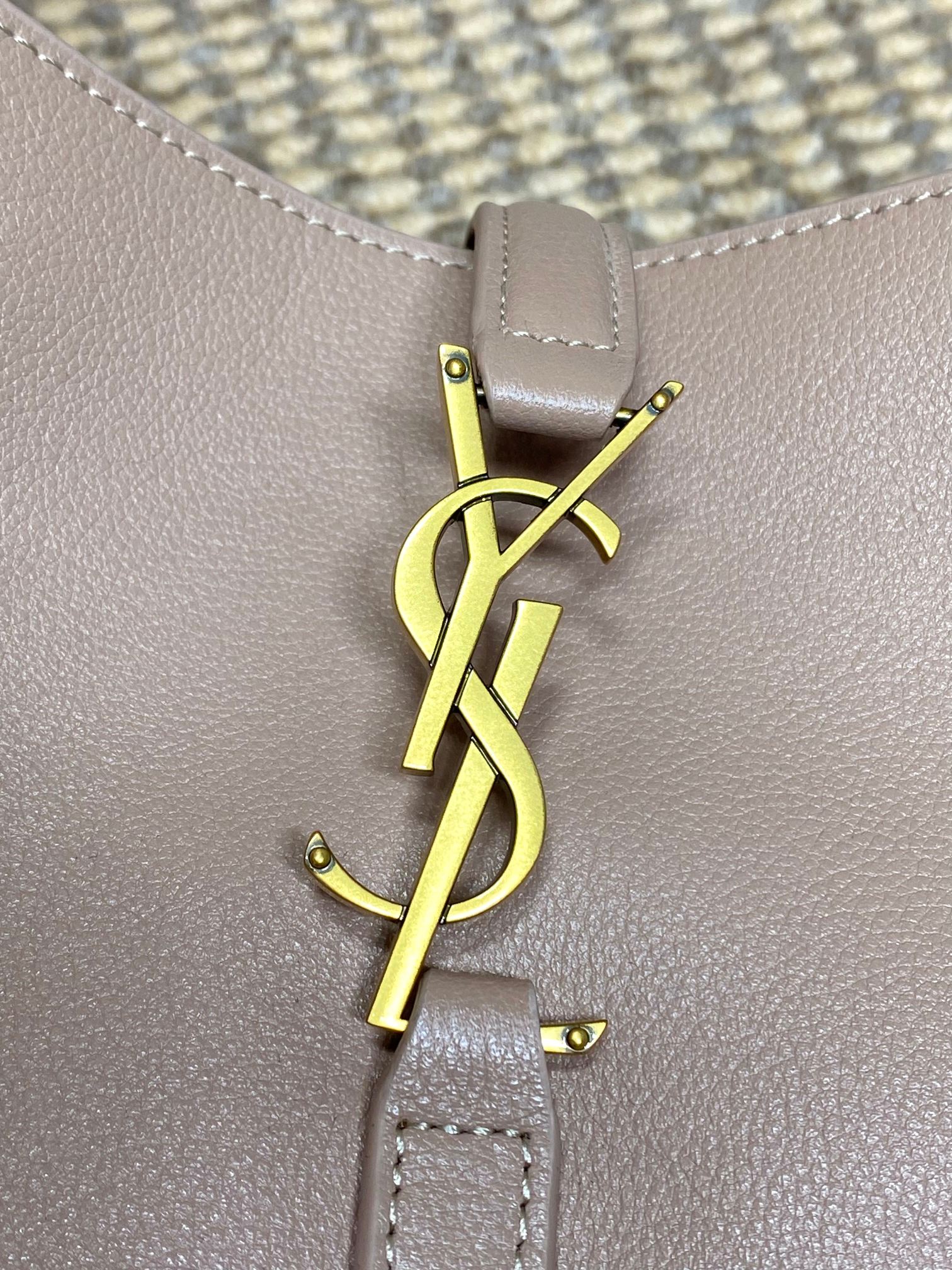 YSL Style Pink Leather Hobo Bag style reference detail image 6 from source 763079