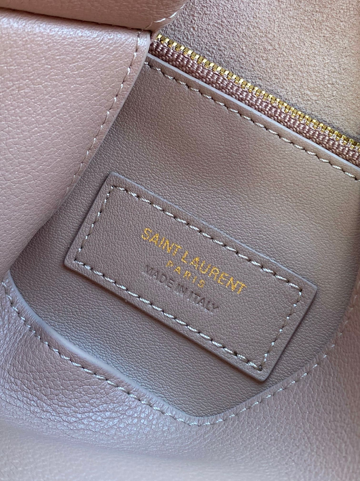 YSL Style Pink Leather Hobo Bag style reference detail image 8 from source 763079