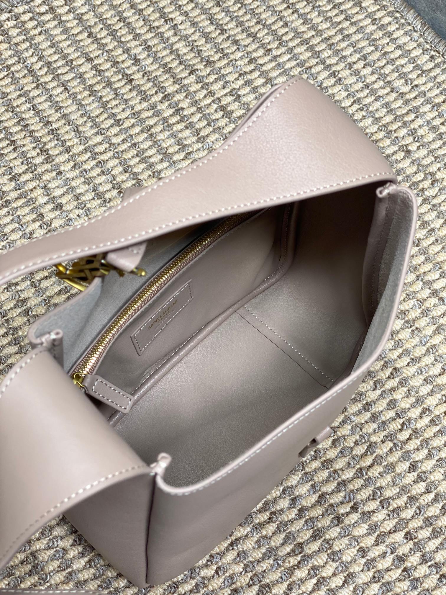 YSL Style Pink Leather Hobo Bag style reference detail image 9 from source 763079