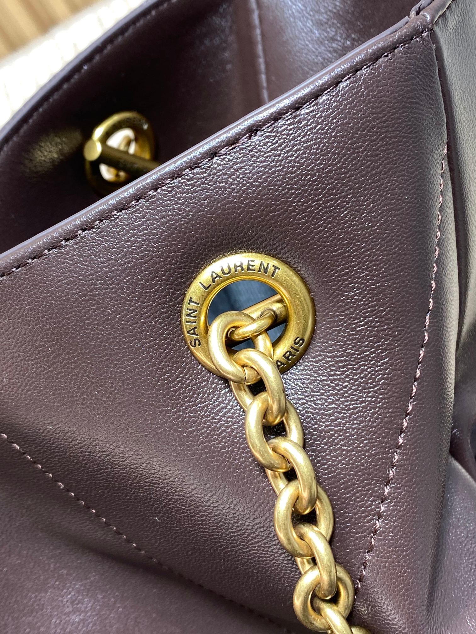 YSL Style Brown Leather Chain Bag style reference detail image 5 from source 763075