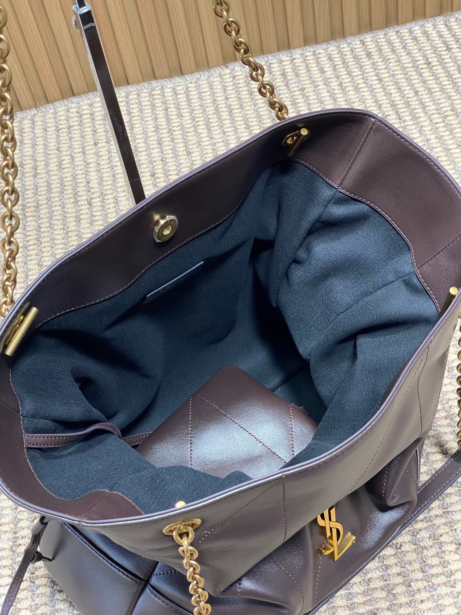 YSL Style Brown Leather Chain Bag style reference detail image 9 from source 763075