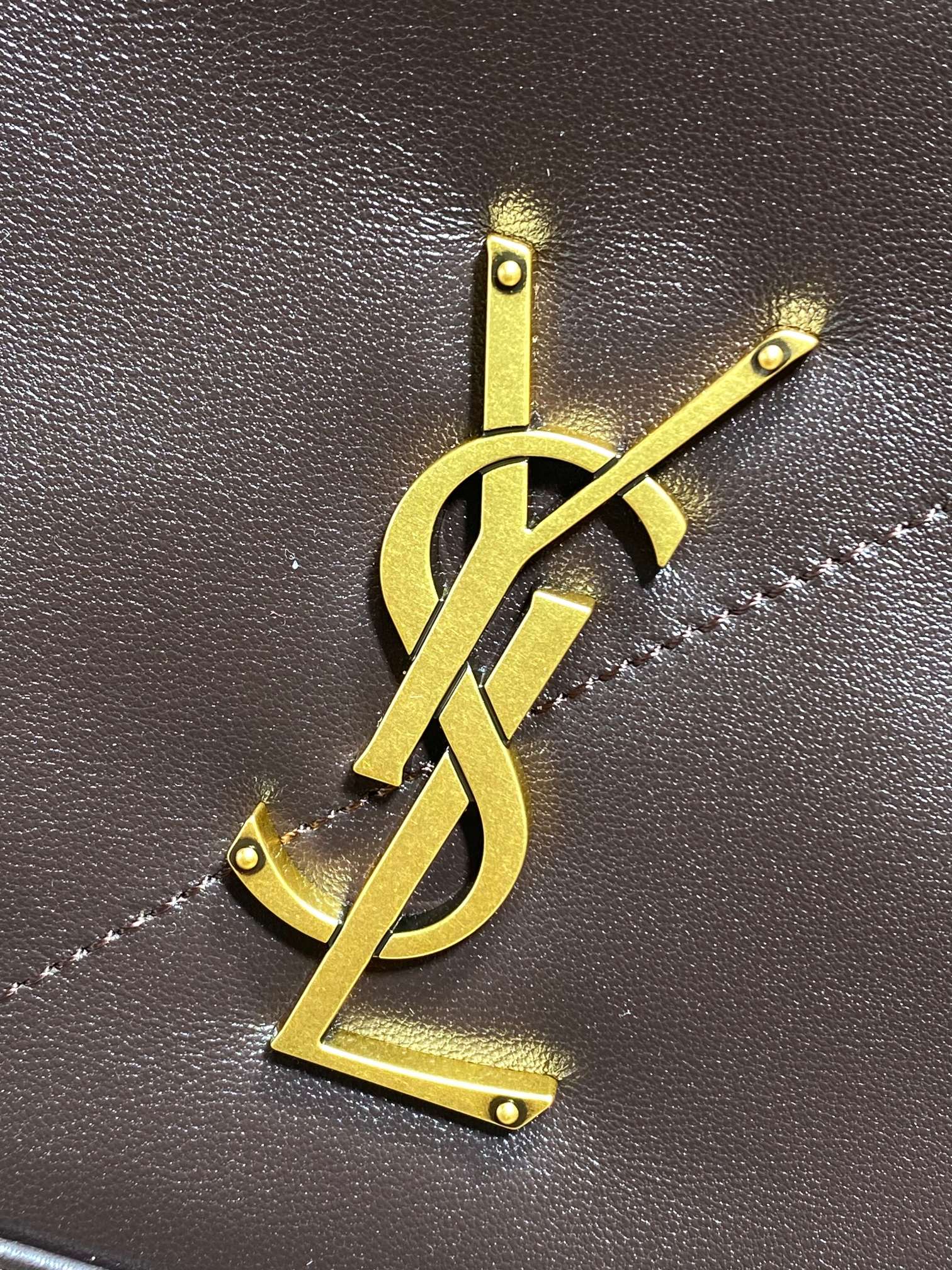 YSL Style Brown Leather Chain Bag style reference detail image 7 from source 763075