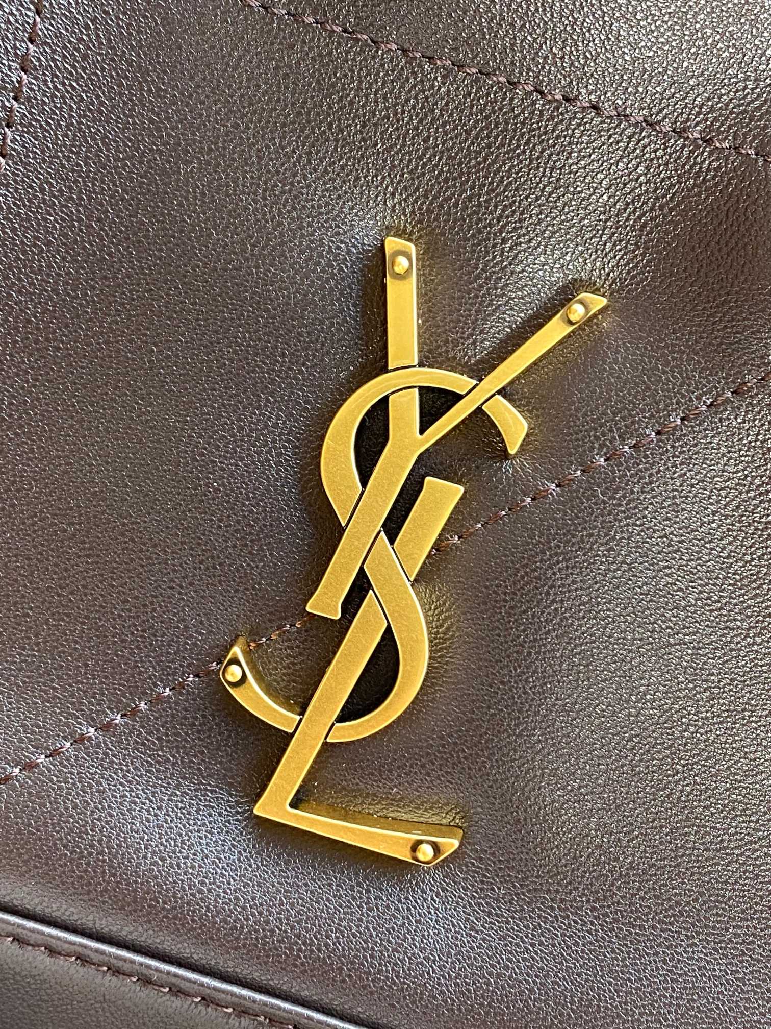 YSL Style Brown Leather Chain Bag Bags Chain Bag detail image 7 from source 763065