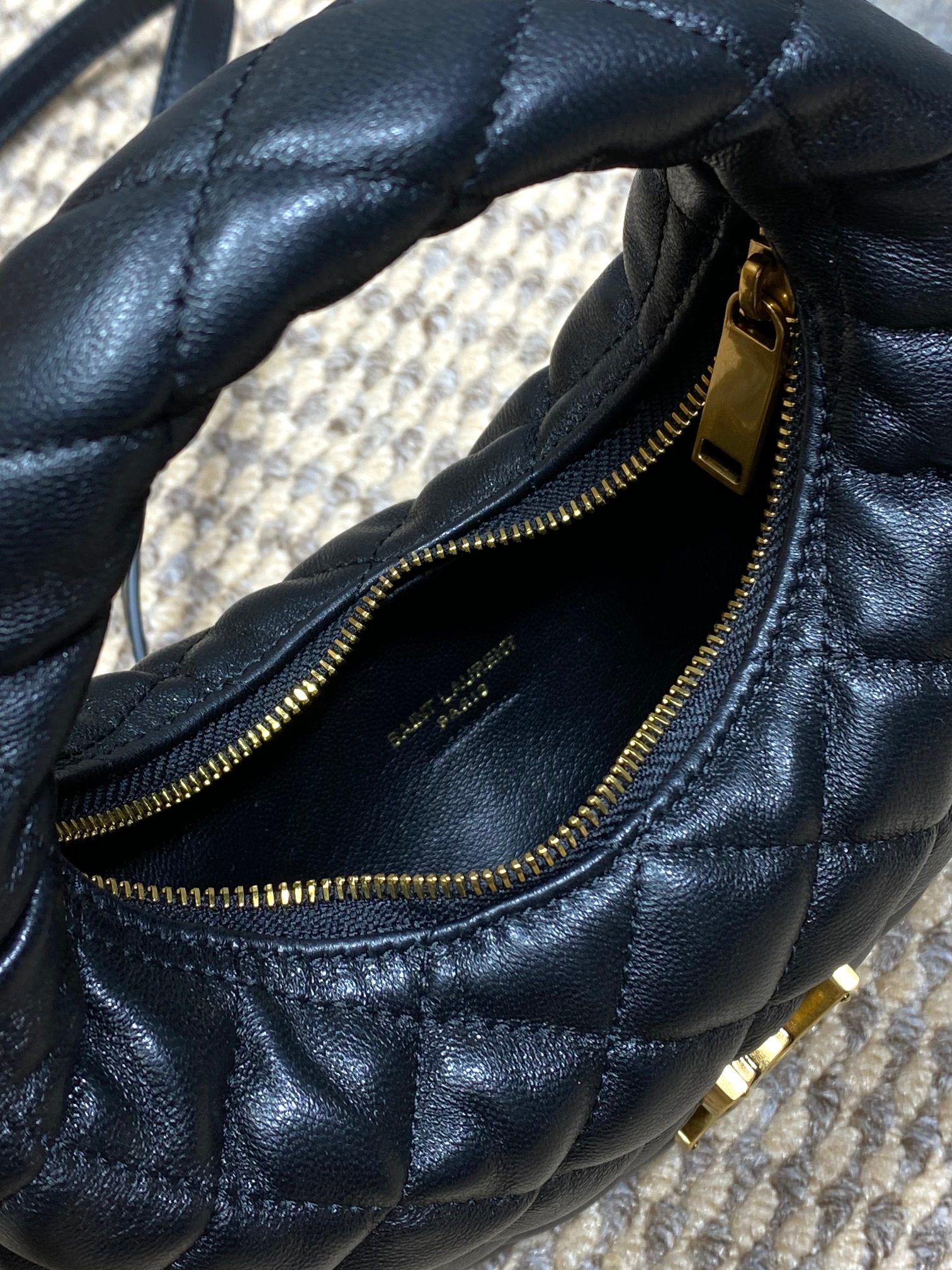 YSL Quilted Leather Mini Handle Hobo Bag