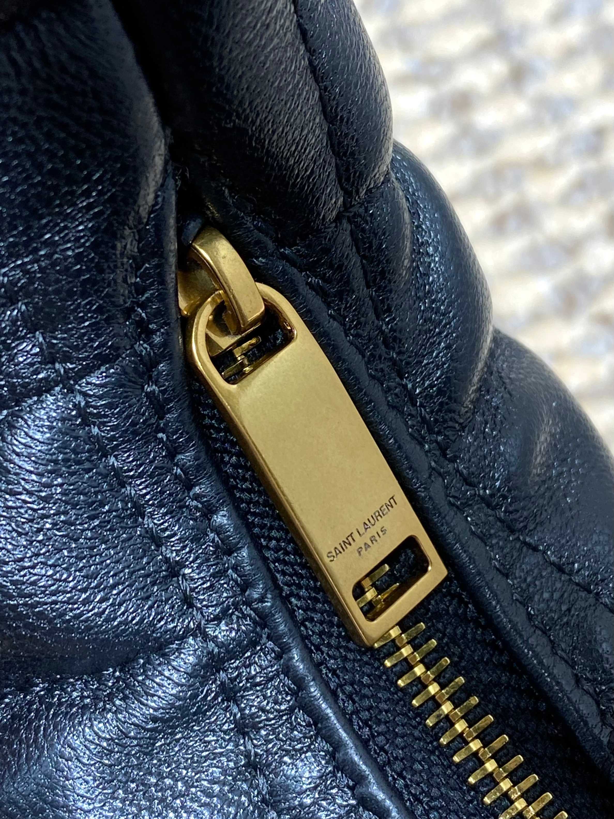YSL Quilted Leather Mini Handle Hobo Bag