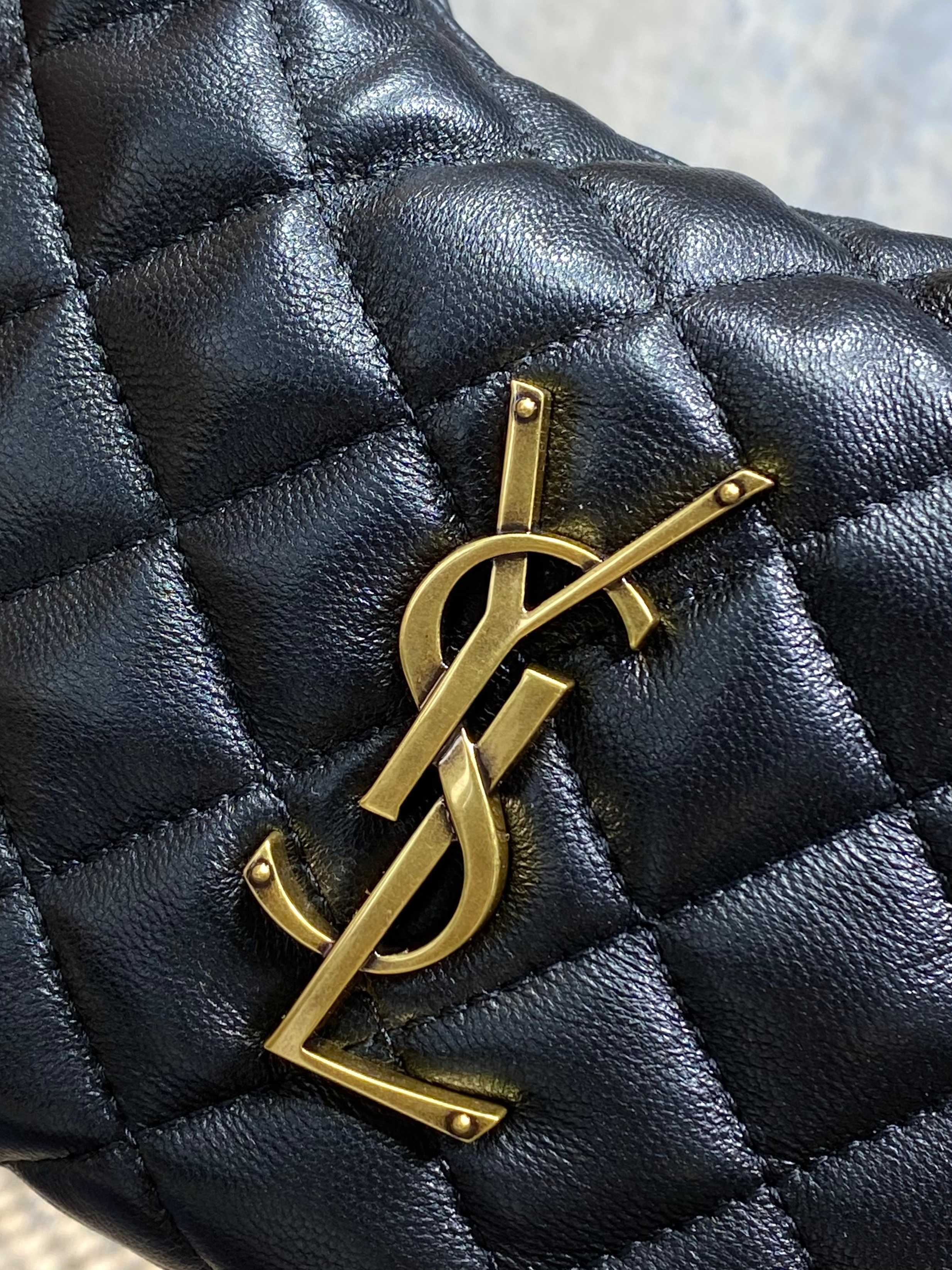 YSL Quilted Leather Mini Handle Hobo Bag