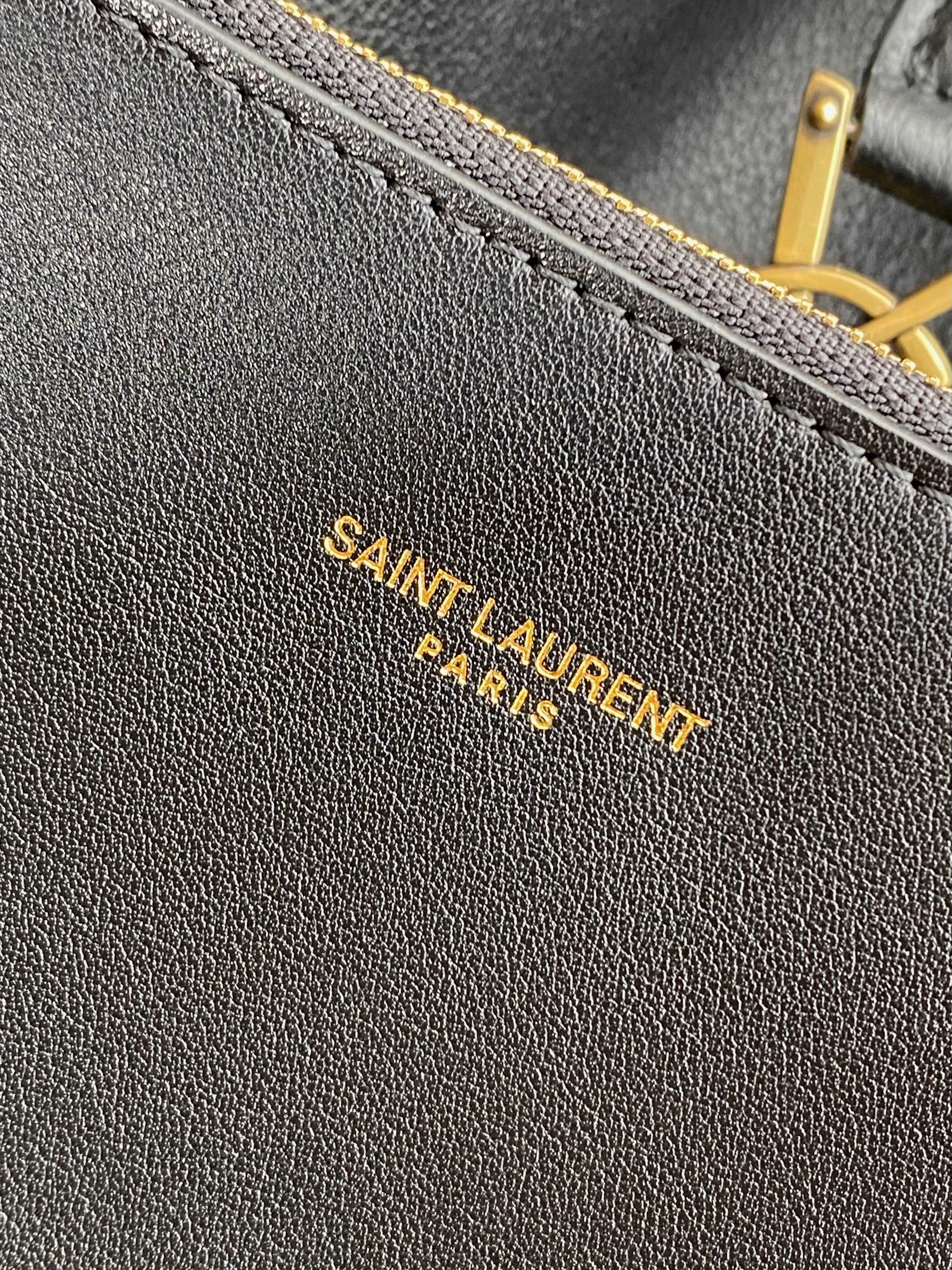 YSL Style Black Leather Hobo Bag style reference detail image 9 from source 770775