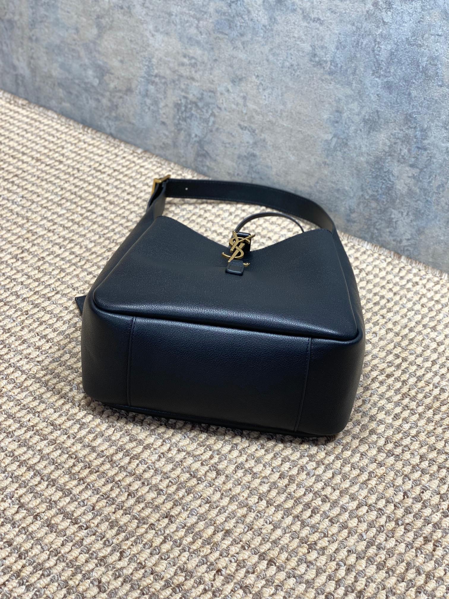 YSL Style Black Leather Hobo Bag style reference detail image 4 from source 770776