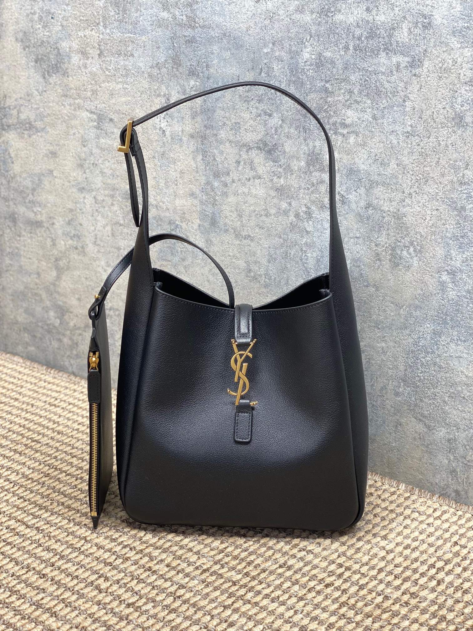 YSL Style Black Leather Hobo Bag style reference detail image 1 from source 770776