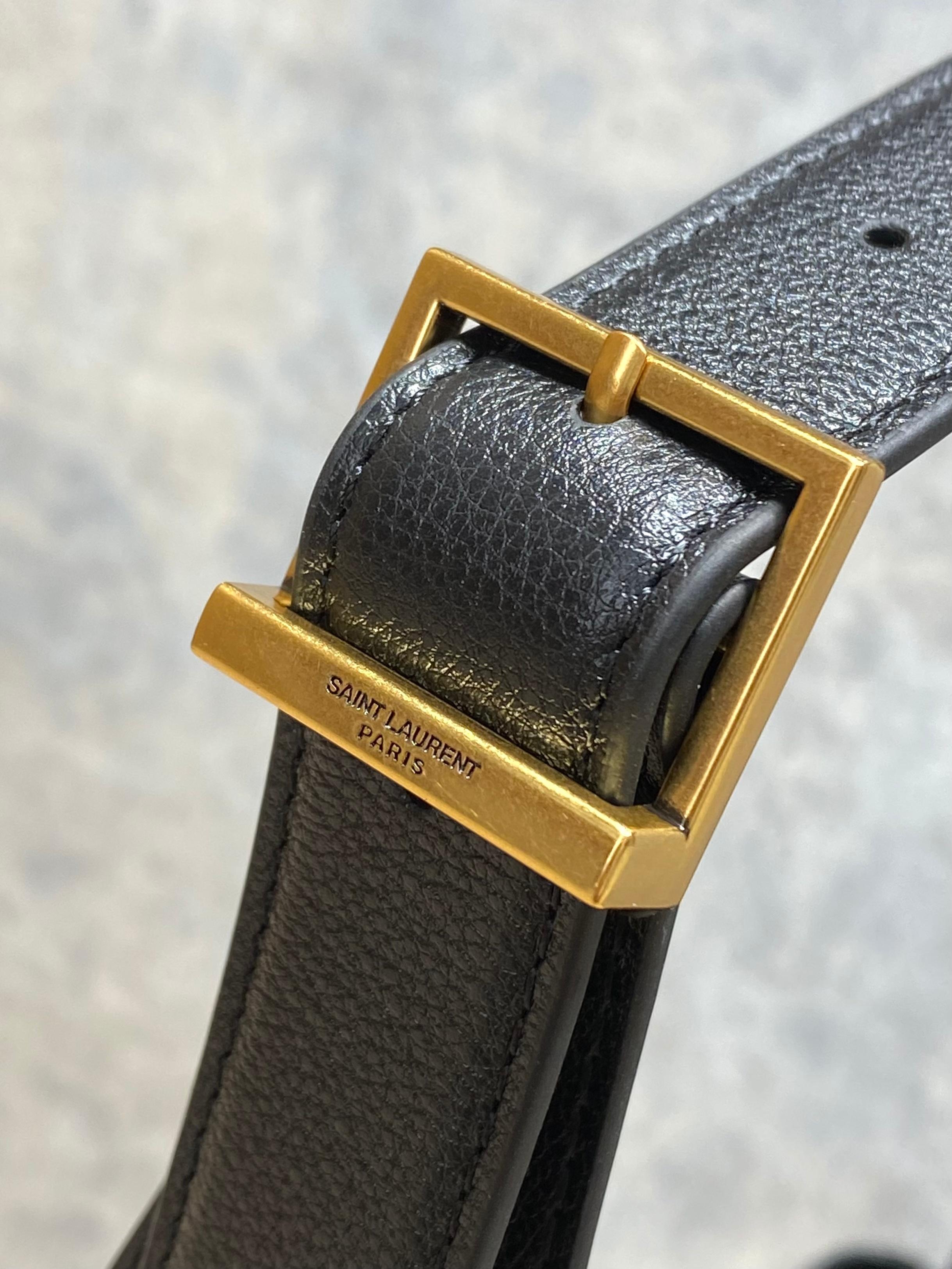 YSL Style Black Leather Hobo Bag style reference detail image 7 from source 770776