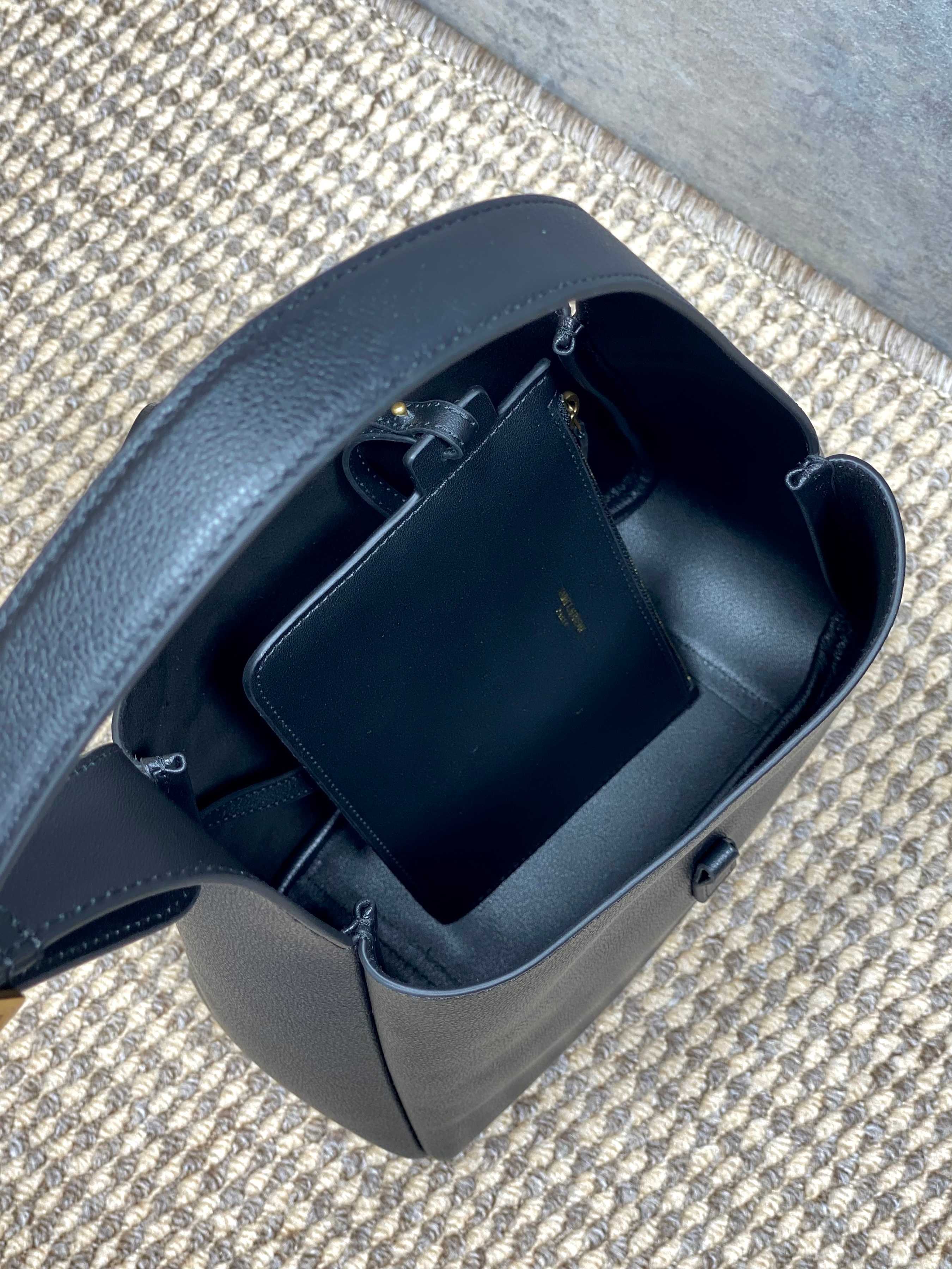 YSL Style Black Leather Hobo Bag style reference detail image 8 from source 770776
