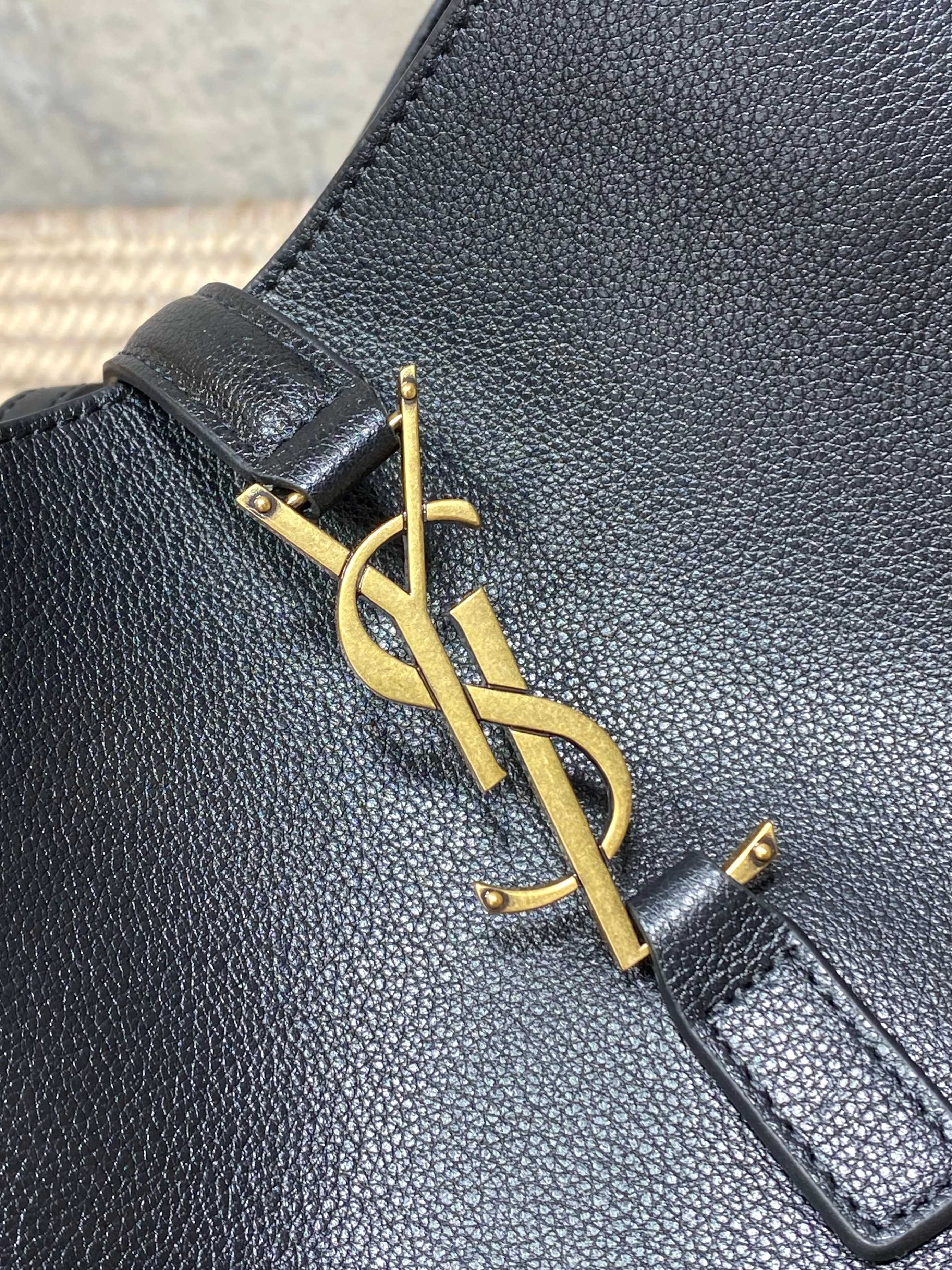 YSL Style Black Leather Hobo Bag style reference detail image 6 from source 770776