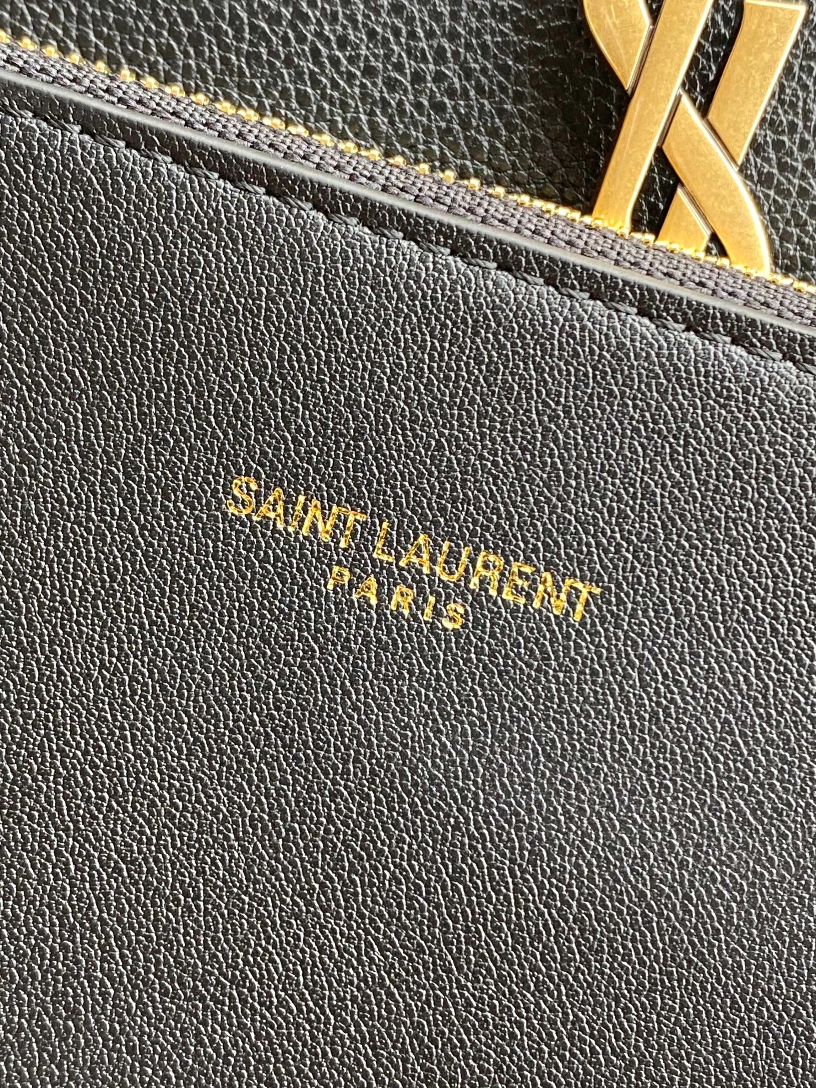 YSL Style Black Leather Hobo Bag style reference detail image 9 from source 770776