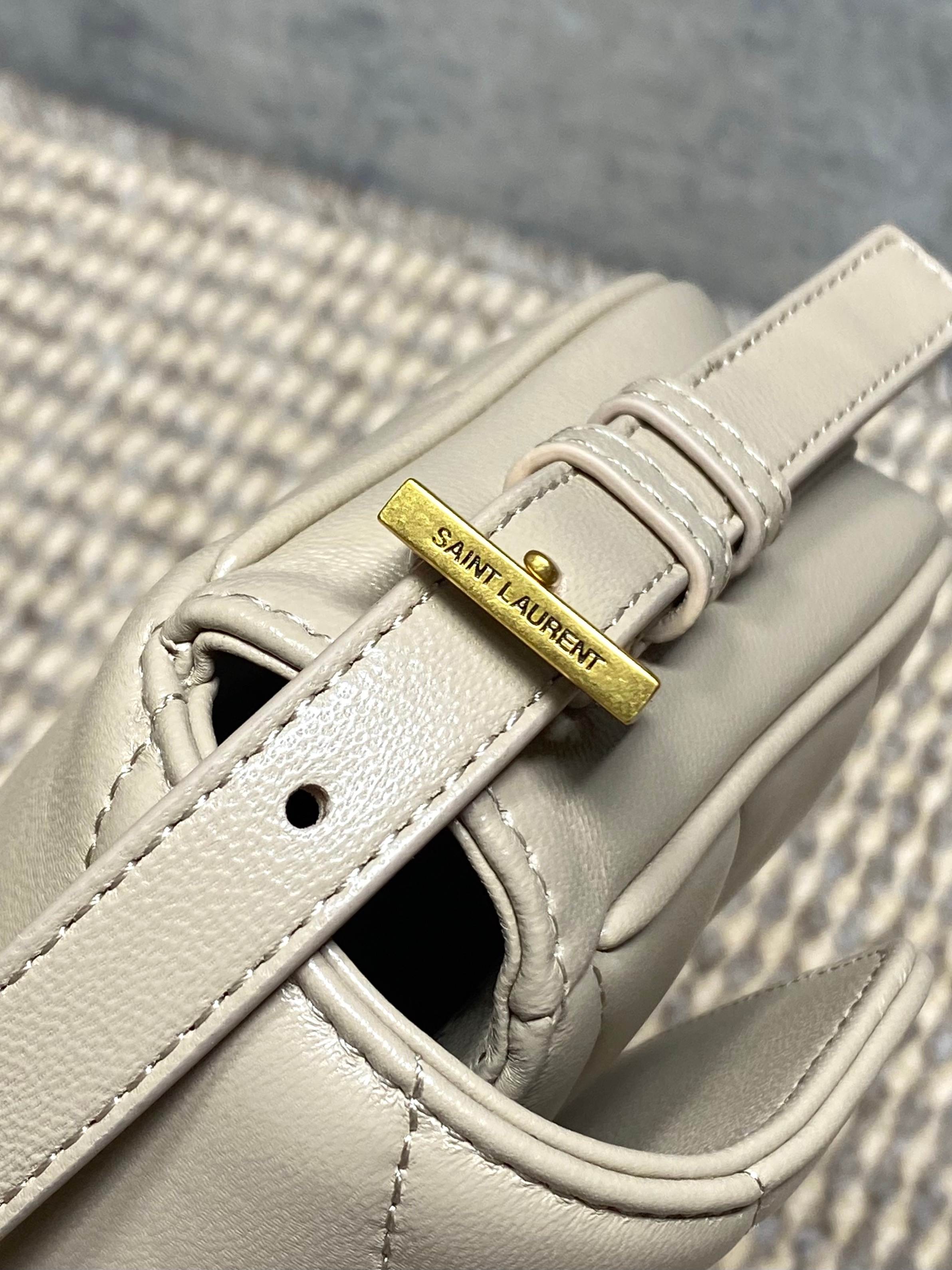 YSL V-Quilted Leather Flap Crossbody Bag