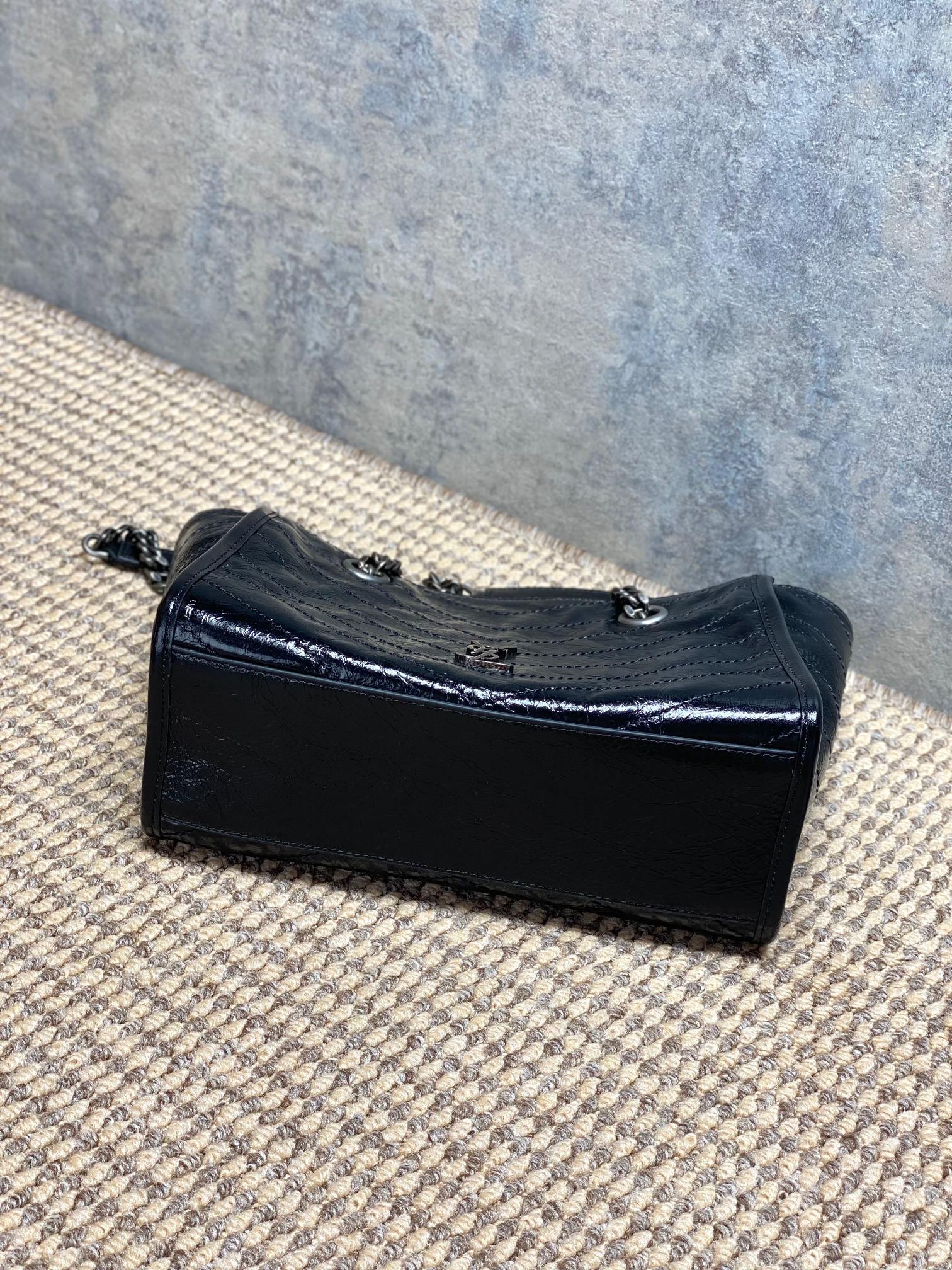 YSL Quilted Leather Chain Tote Handbag