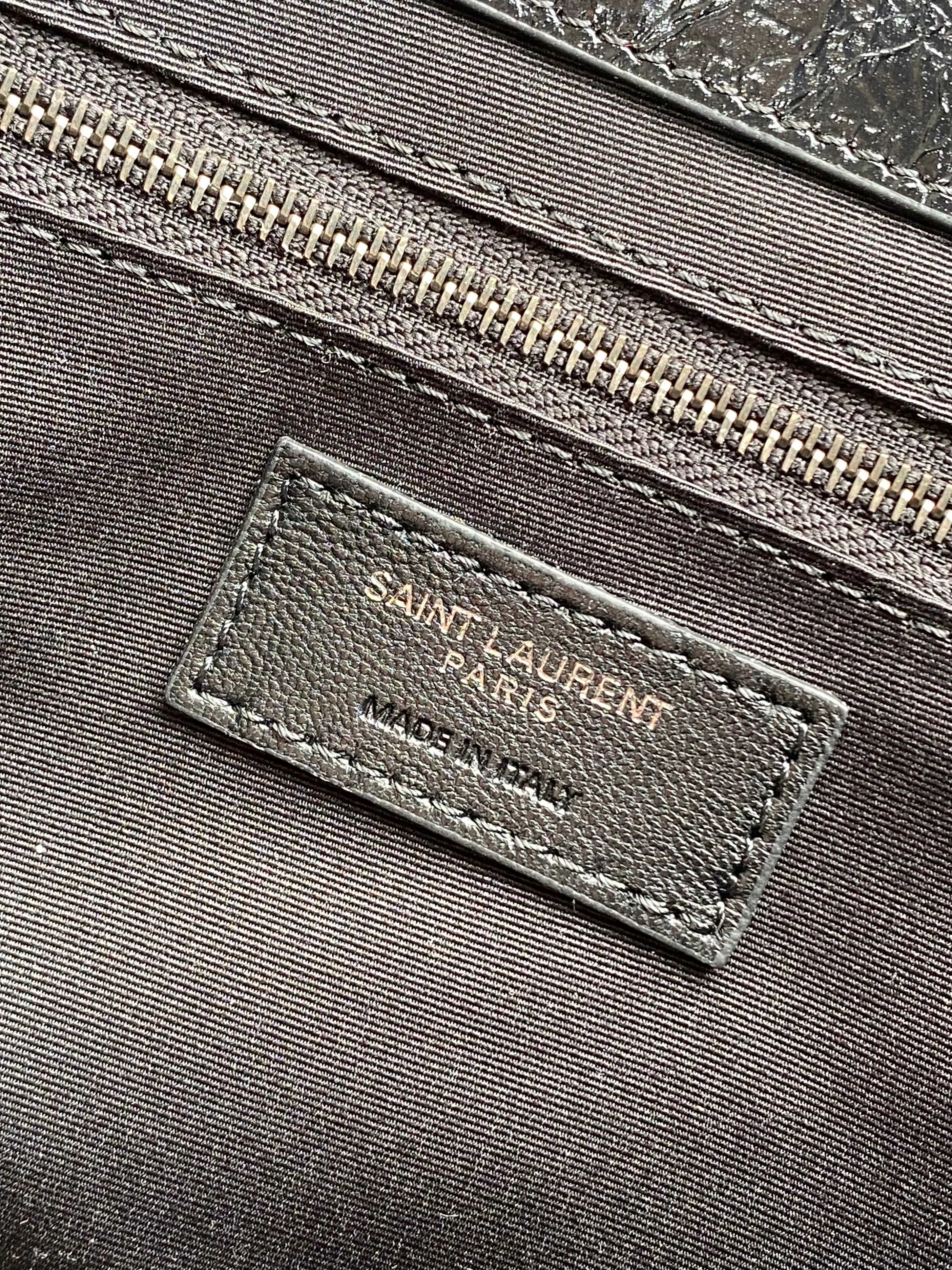 YSL Quilted Leather Chain Tote Handbag