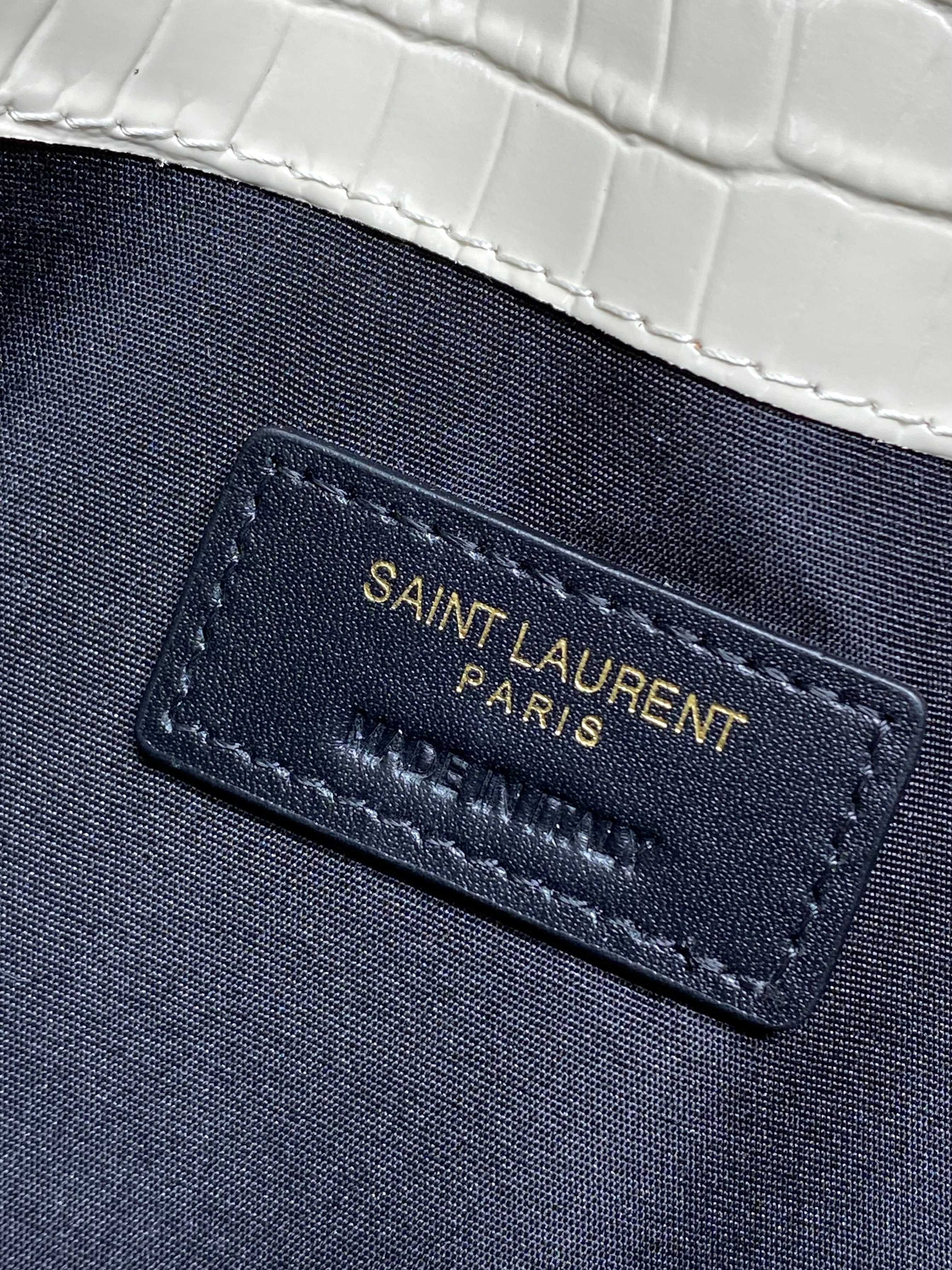 YSL Style White Leather Clutch Bags detail image 9 from source 770849