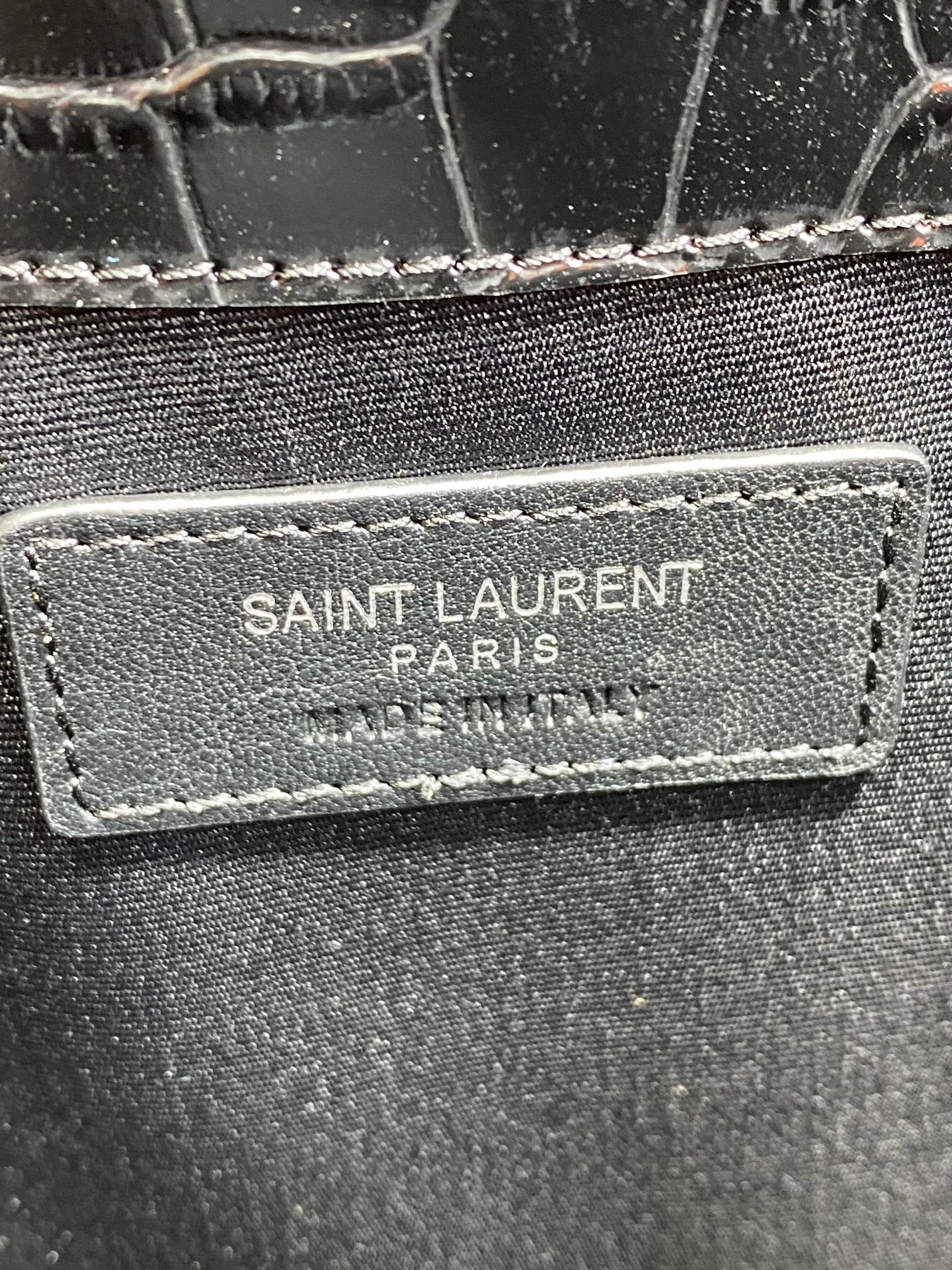 YSL Style Black Leather Clutch Bags detail image 9 from source 770850
