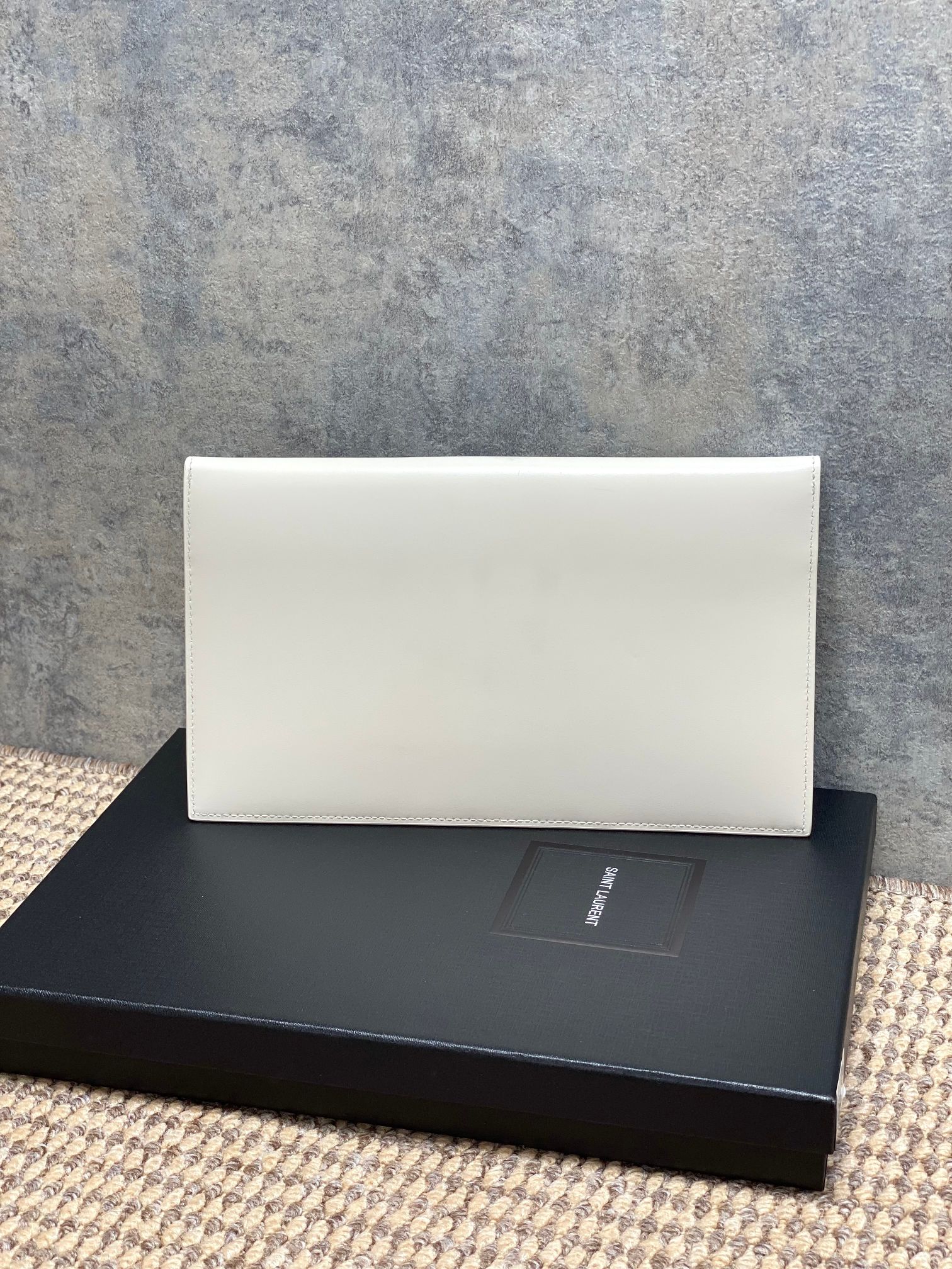 YSL Style Black Leather Clutch Bags detail image 2 from source 770843
