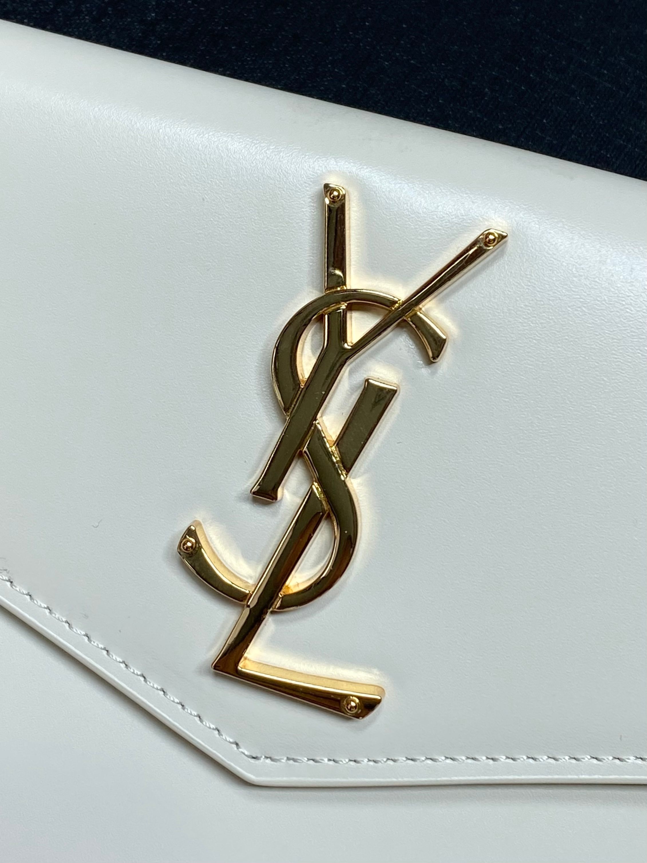 YSL Style Black Leather Clutch Bags detail image 8 from source 770843