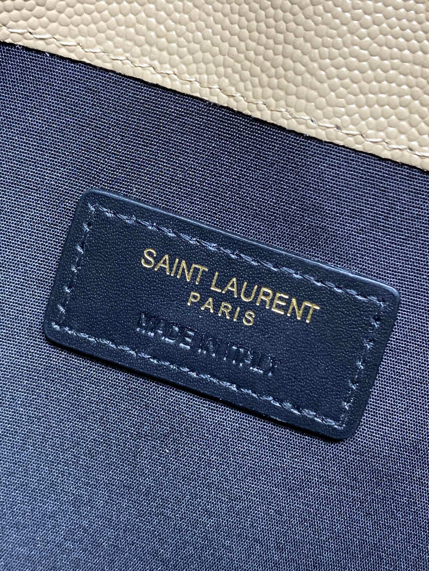 YSL Style Beige Leather Clutch Bags detail image 9 from source 770846