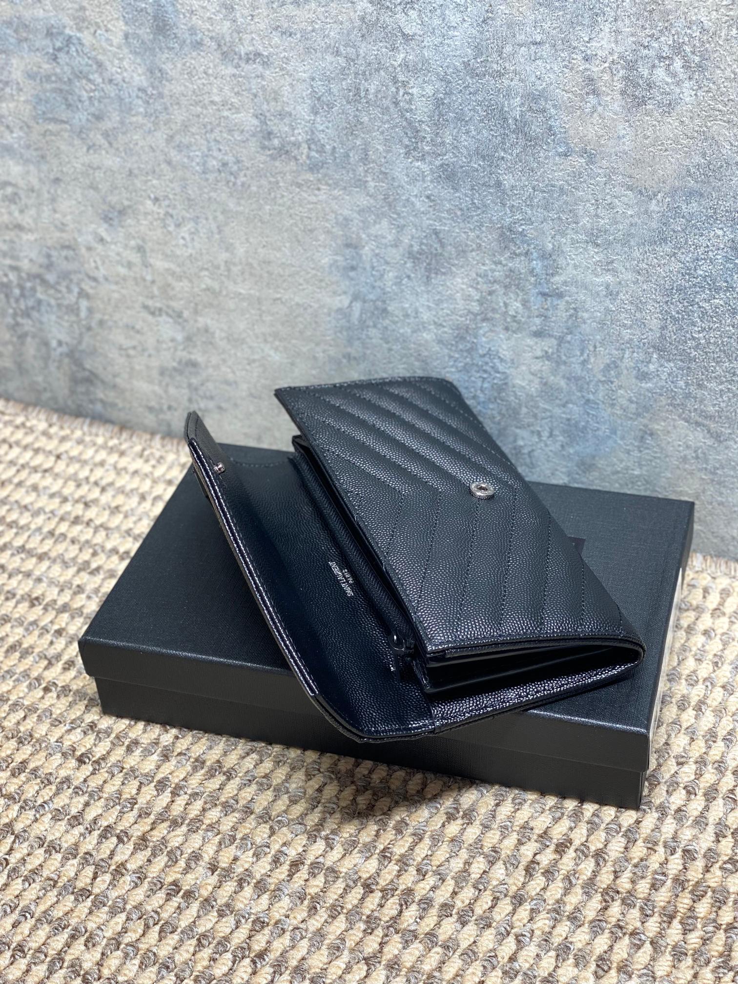 YSL Style Black Leather Wallet Bags detail image 6 from source 770841