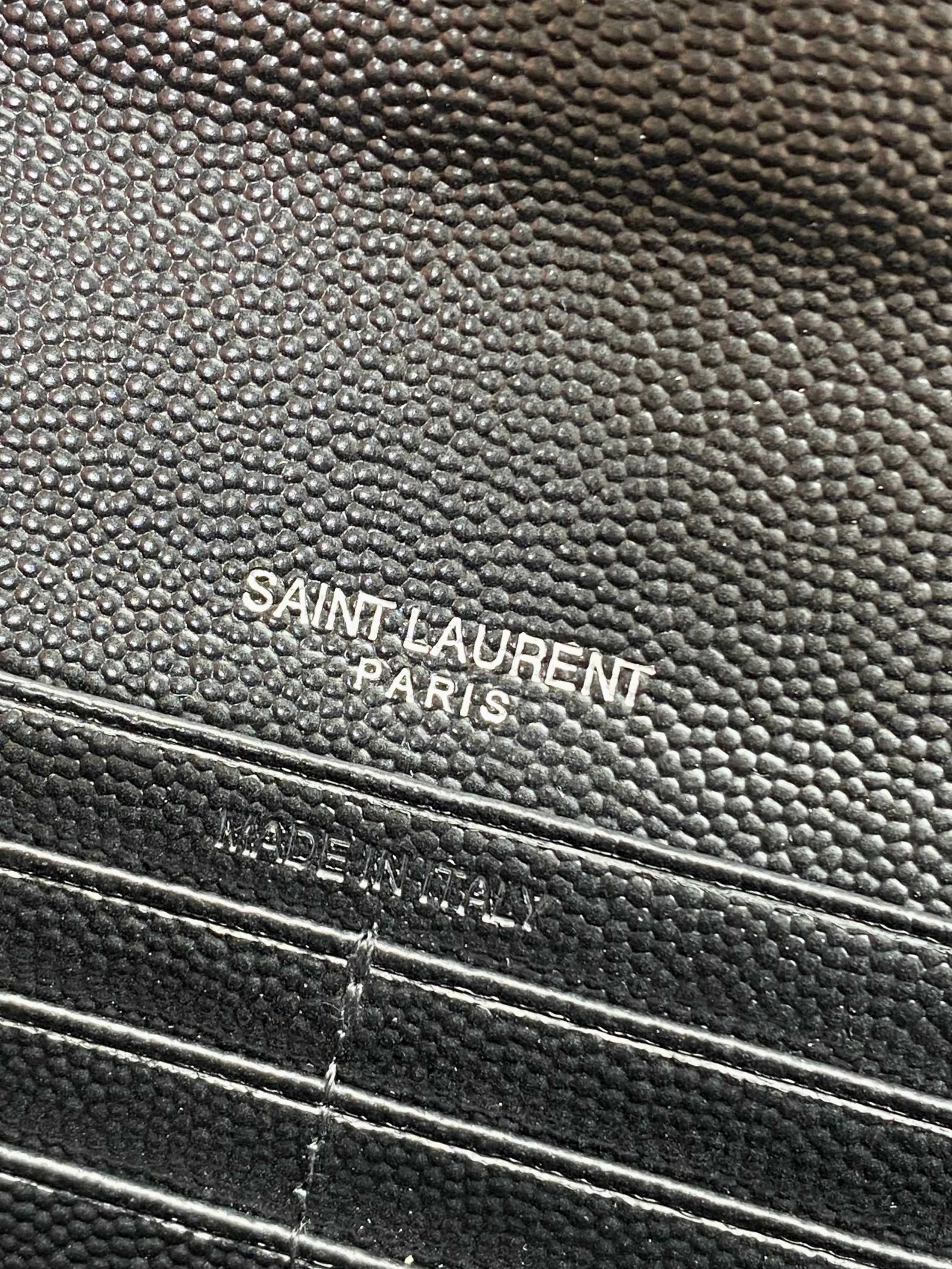 YSL Style Black Leather Wallet Bags detail image 8 from source 770841