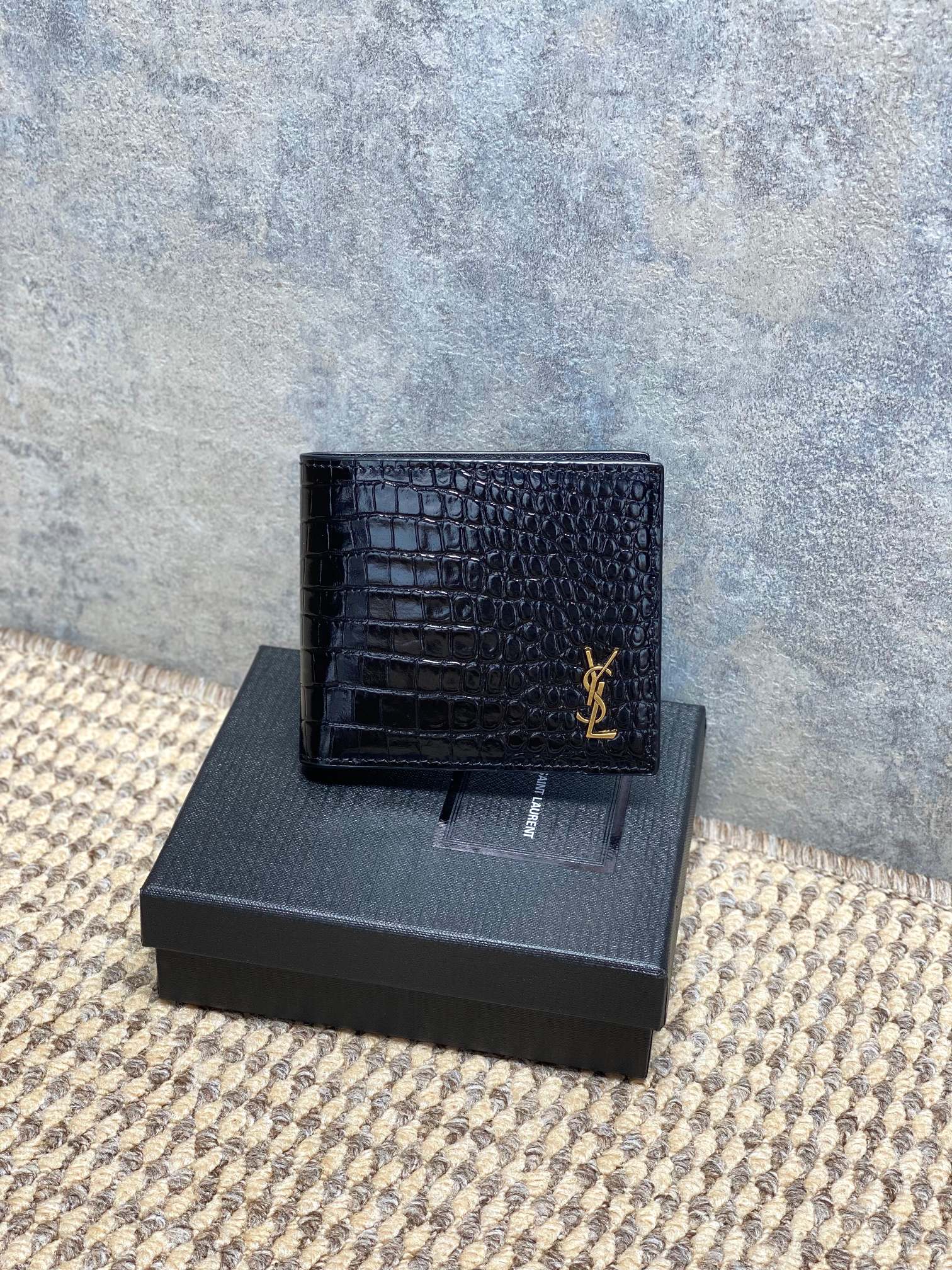 YSL Style Black Leather Wallet Bags detail image 1 from source 770832