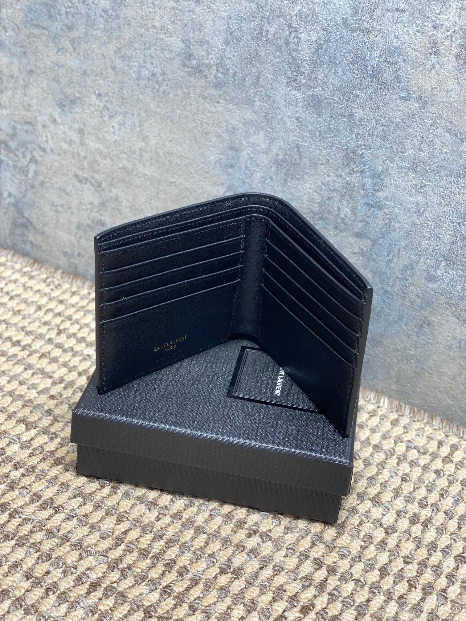YSL Style Black Leather Wallet Bags detail image 7 from source 770832