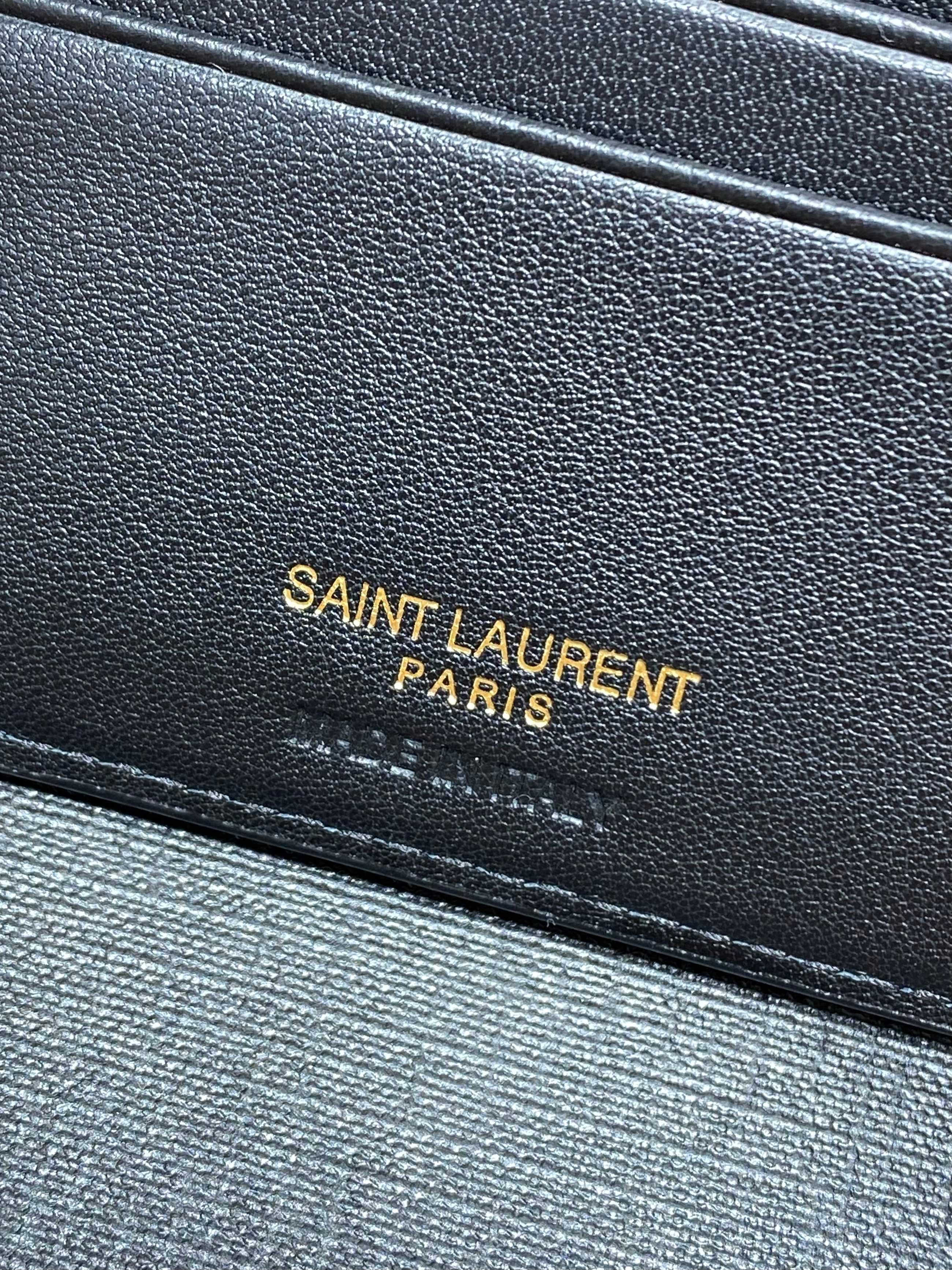 YSL Style Black Leather Wallet Bags detail image 9 from source 770832