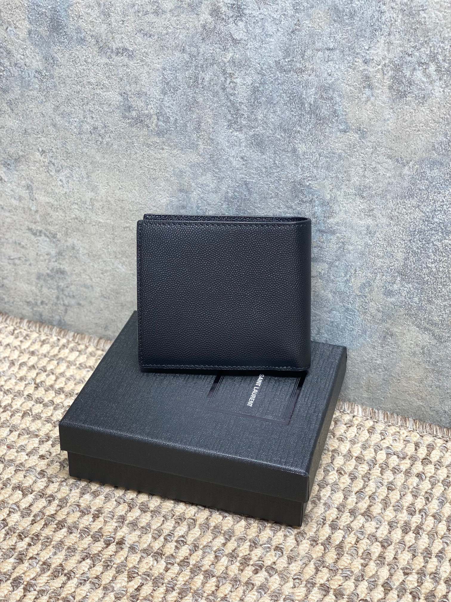YSL Style Black Leather Wallet Bags detail image 2 from source 770836
