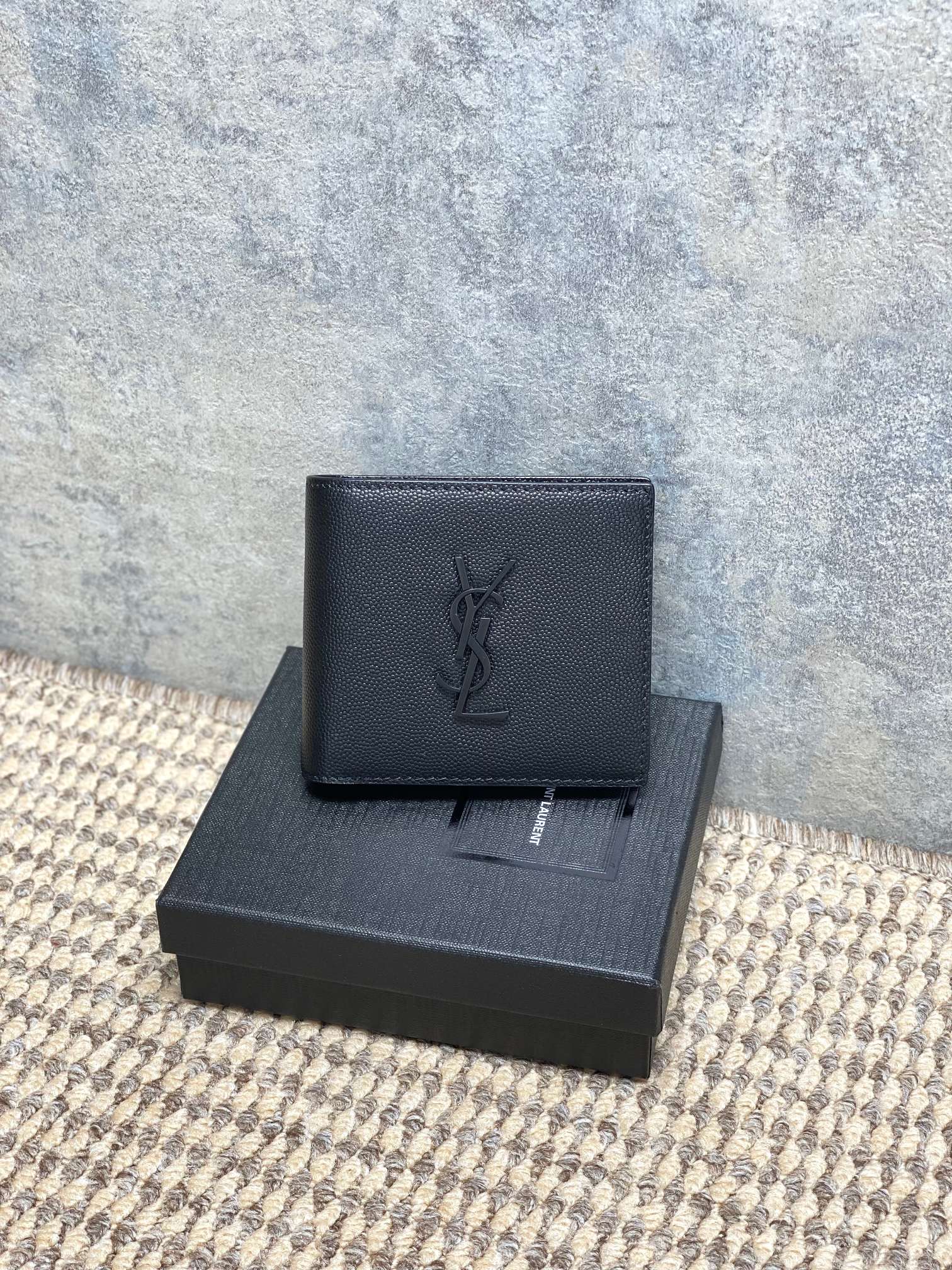YSL Style Black Leather Wallet Bags detail image 1 from source 770836